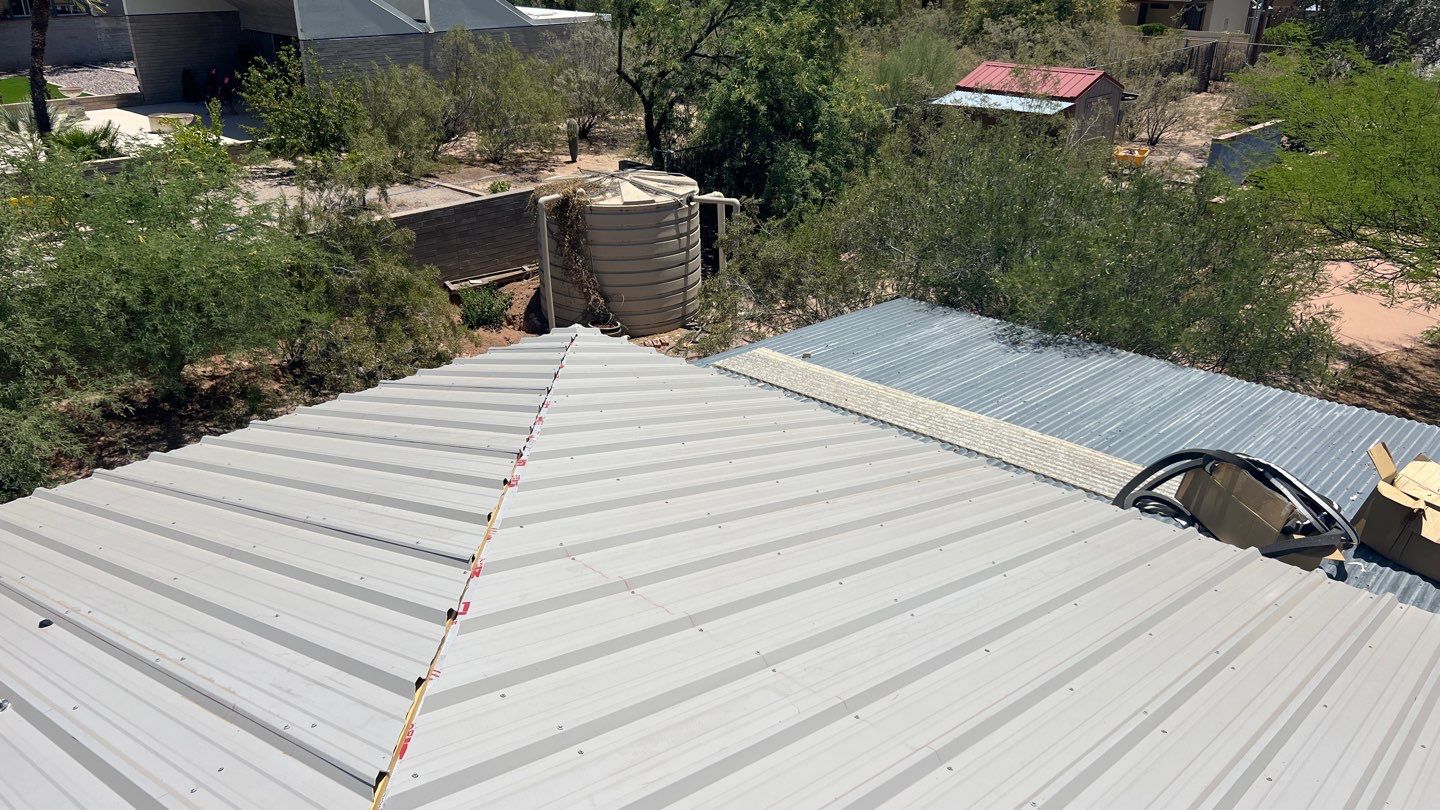 Light Stone Exposed Fastener by Reimagine Roofing