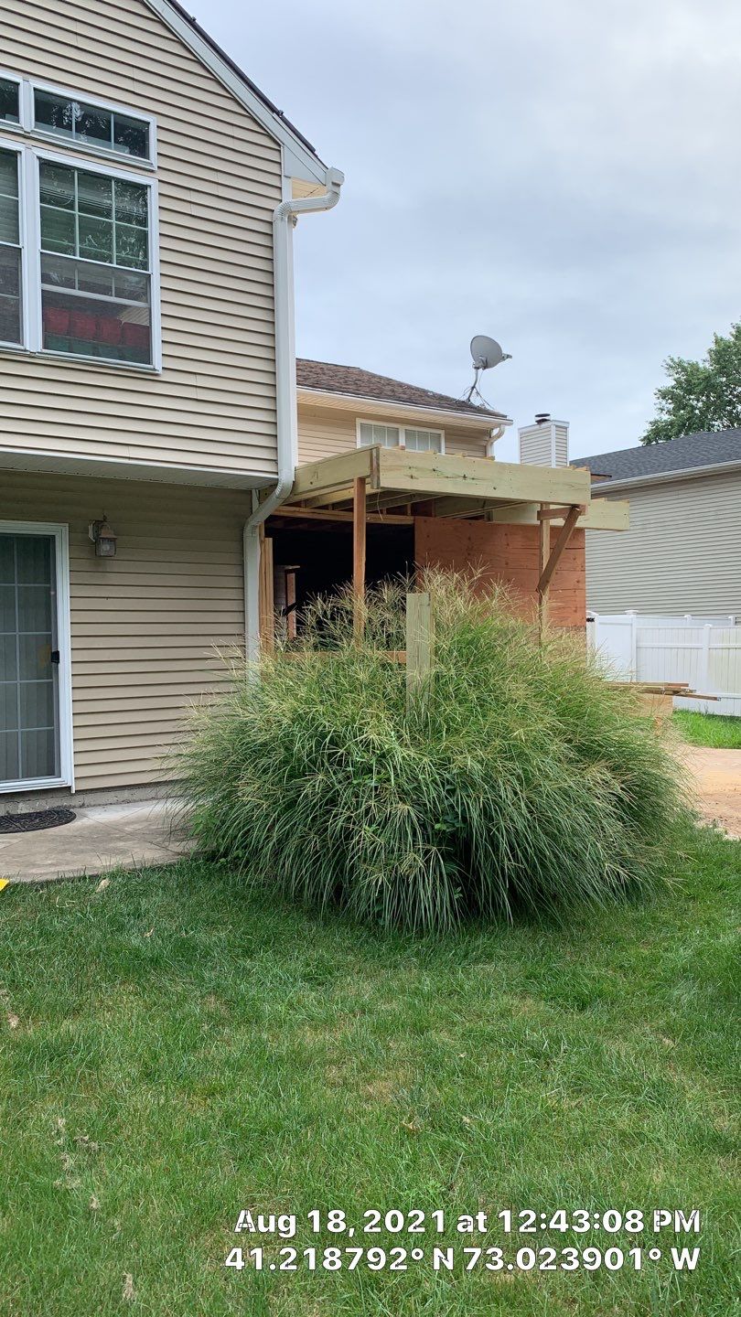 Siding Repair using Certainteed Mainsteet D4 and EPDM roof under deck by A Plus Exterior
