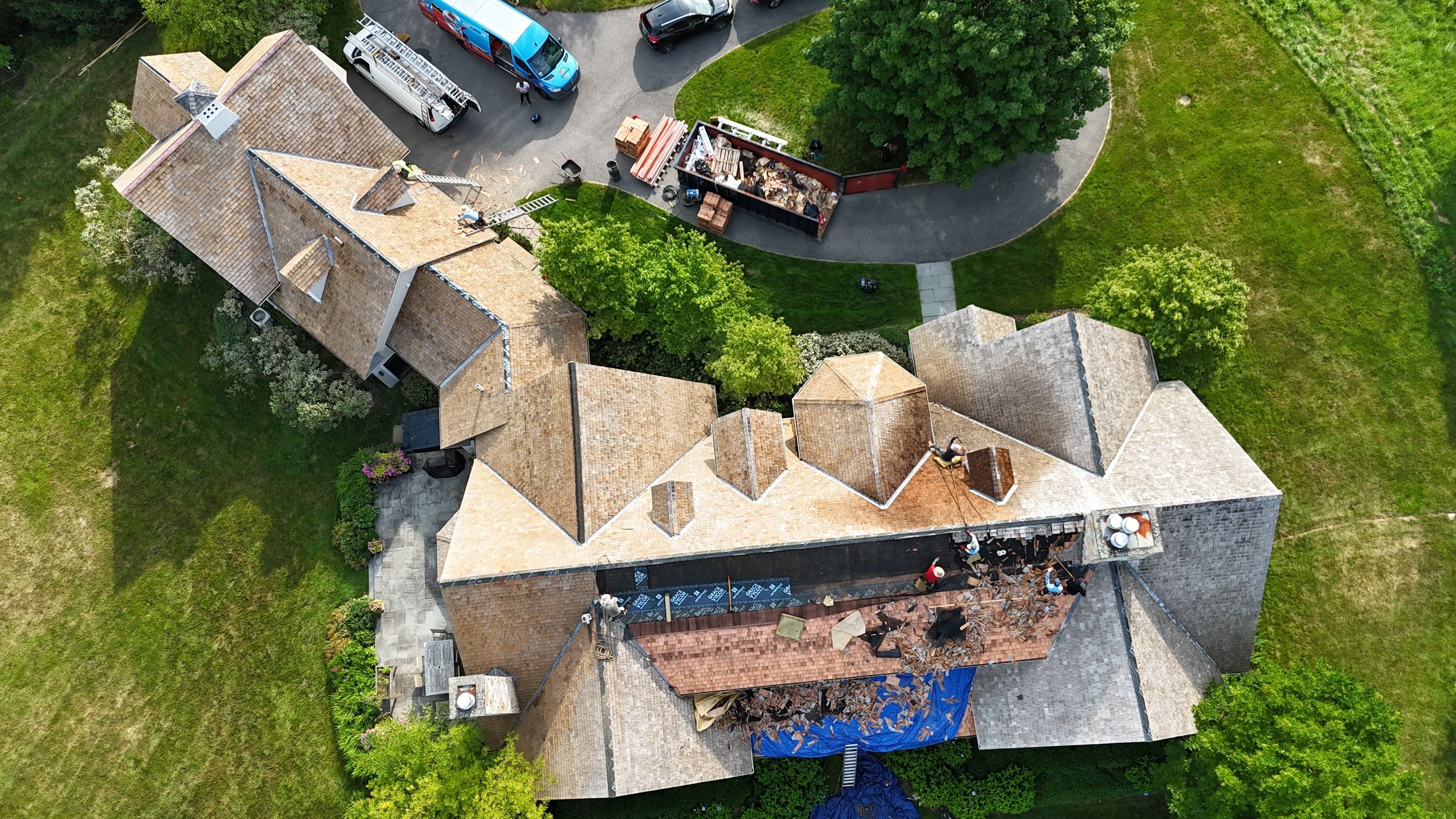 Cedar Shake Roof Restoration by Mighty Dog Roofing of Greater Middlesex County