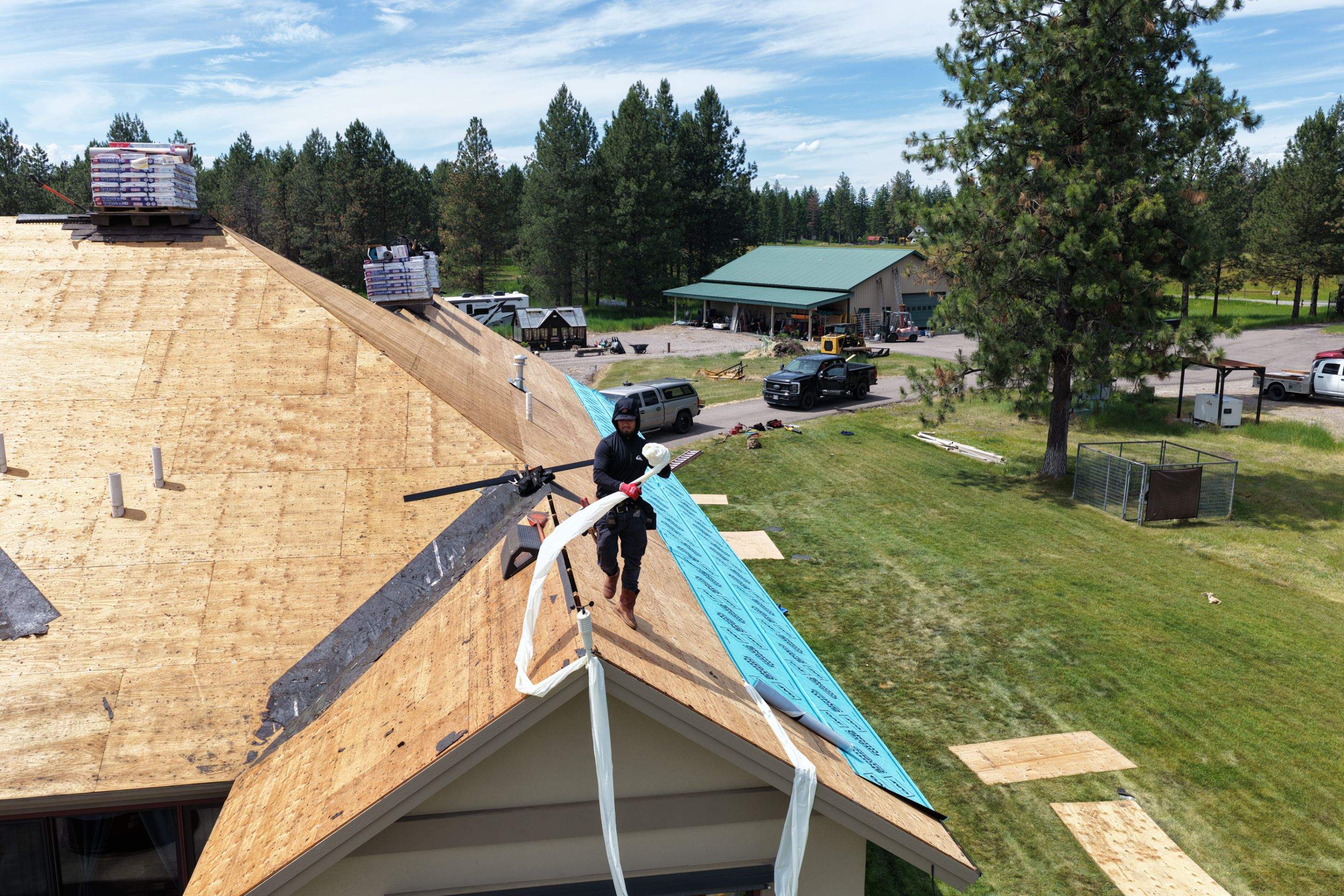 Roof Replacement using GAF Timberline HDZ - Midnight Mesa  by Montana Roofing Solutions