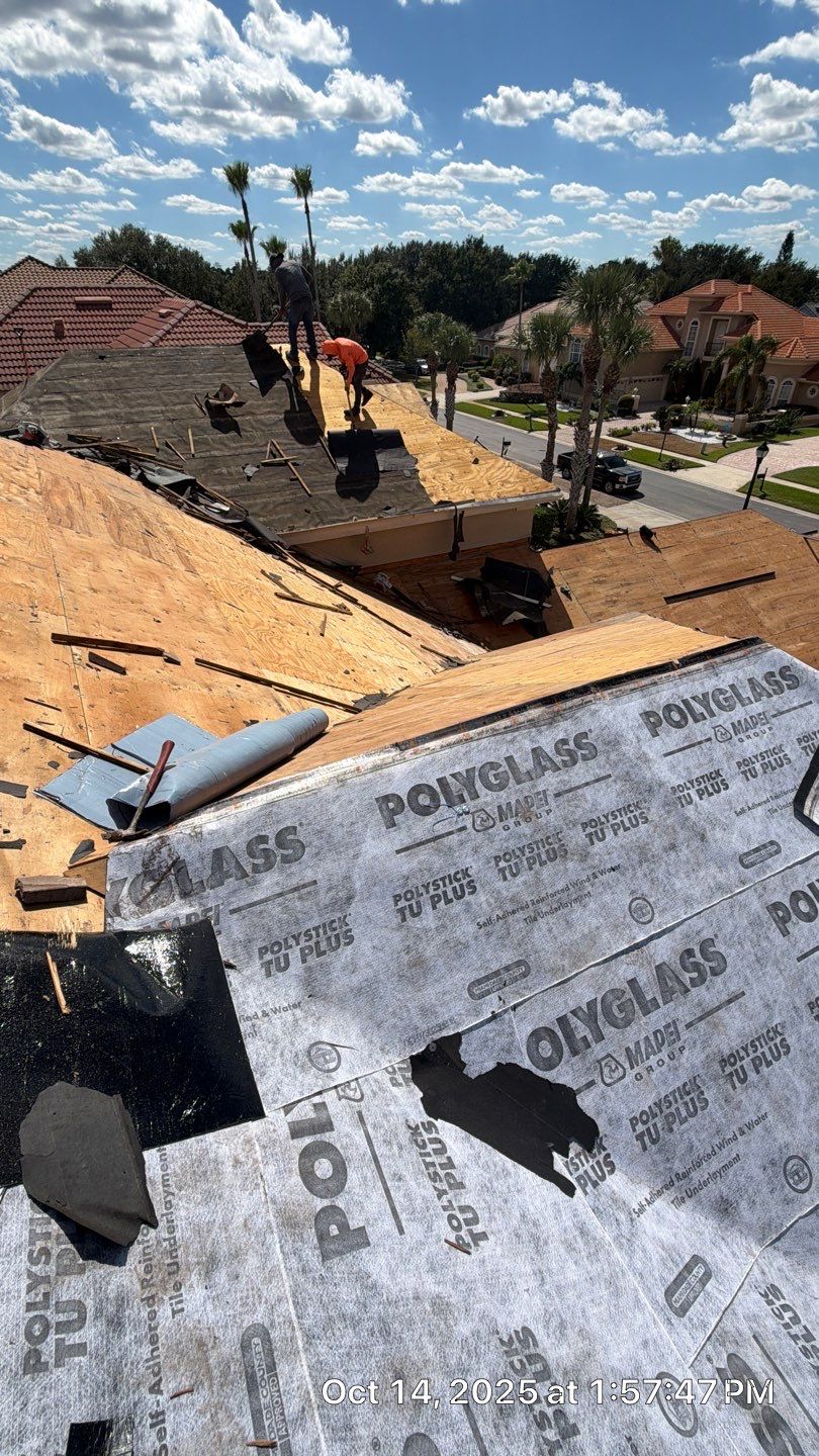 Full Concrete Tile Roof Replacement with Polyglass Underlayment in Orlando by Fortified Roofing Solutions Corp.