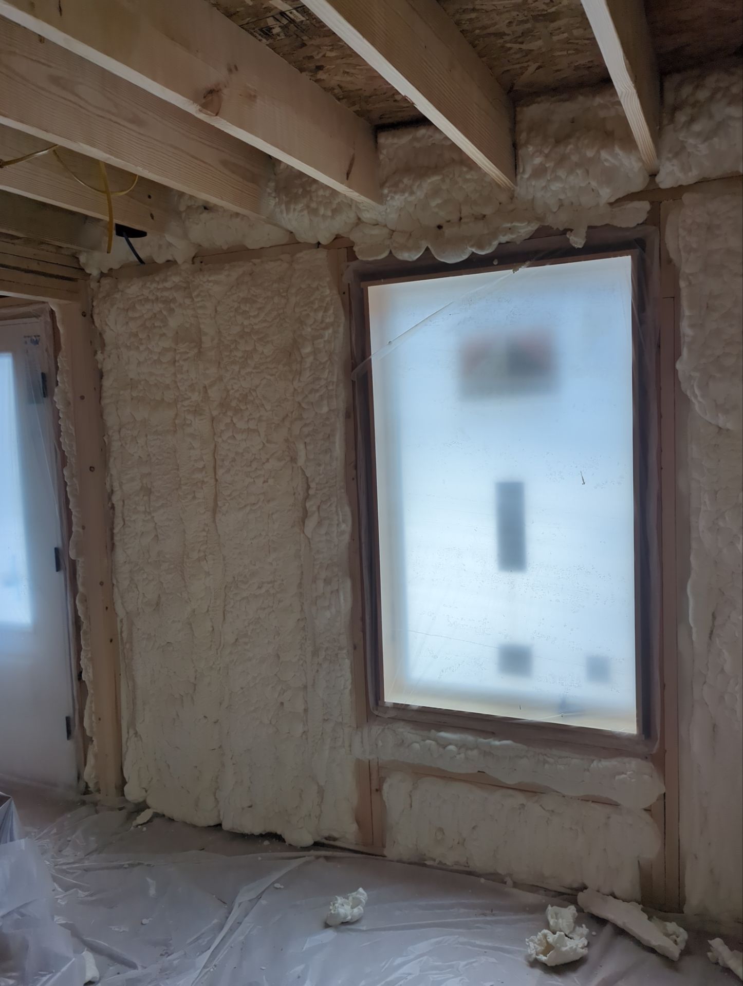 Basement Exterior Walls using Closed Cell Spray Foam by NYS Foam & Energy