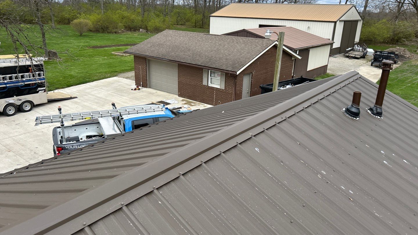 Residential Roofing Installation using Performance Panel Metal - Crinkle Bronze by RoofX 