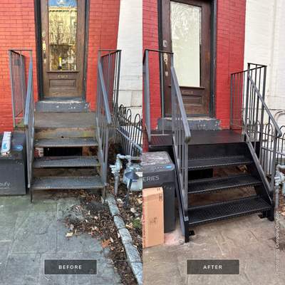 Eco-Friendly Iron Staircase Replacement with Railing Retrofit – Washington, DC