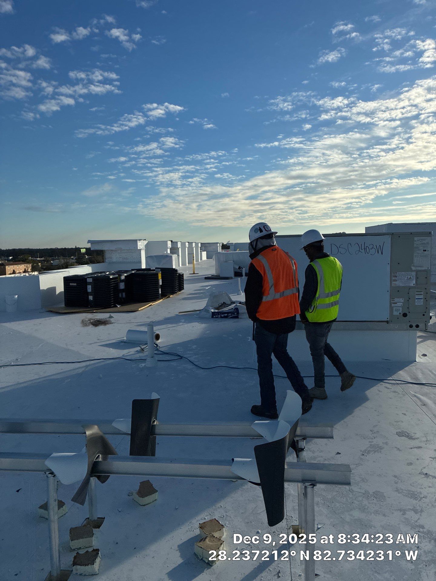 In Progress Commercial Replacement by Collis Roofing Inc.