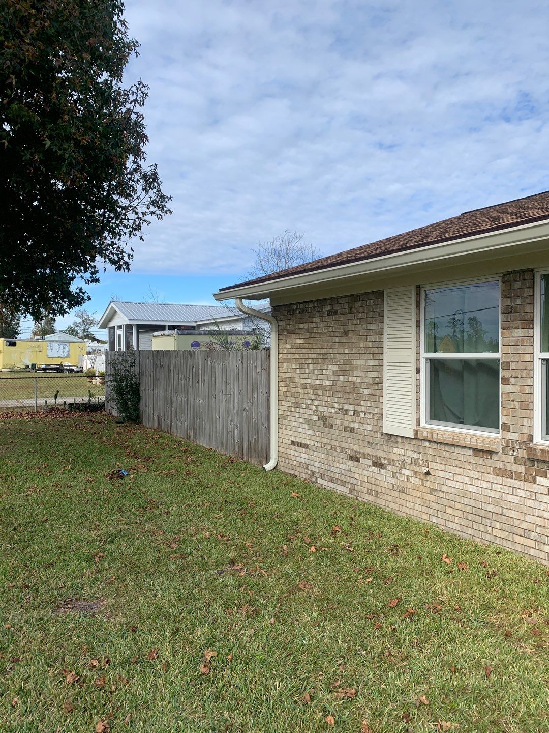 Almond Seamless Gutters  by Gutter Professors