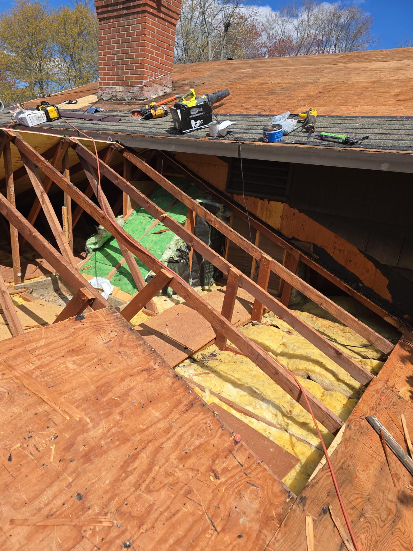 Residential Roof Replacement and Plywood Sheathing Repair in Torrington by A Plus Exterior