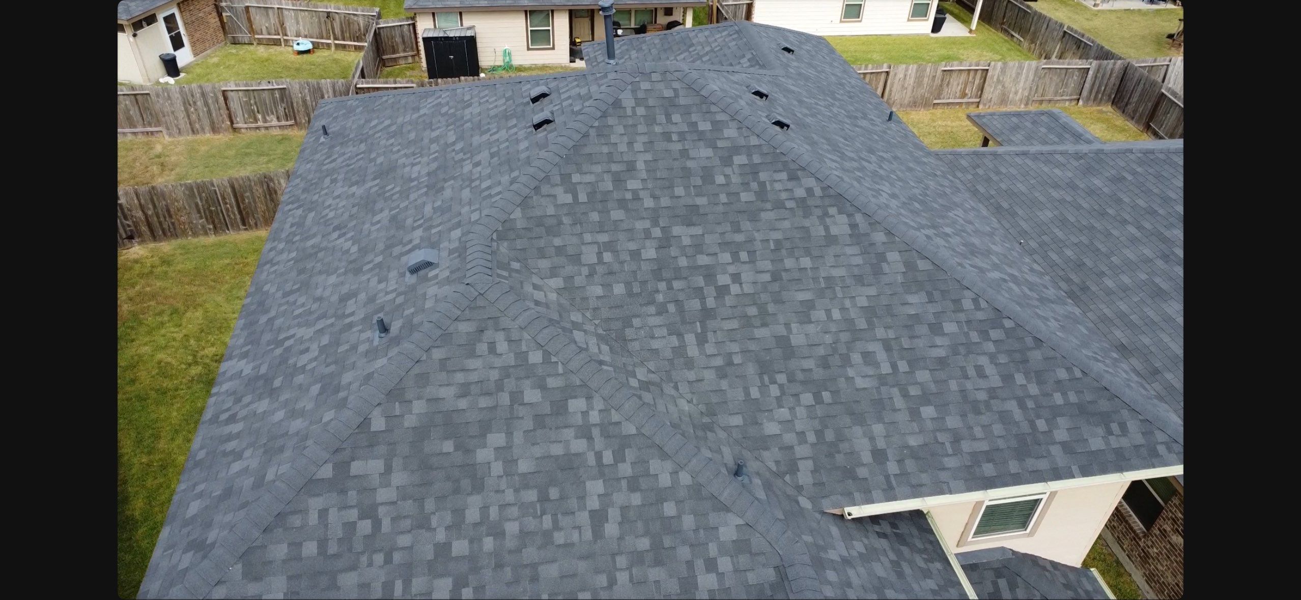 Reroof after Hurricane Beryl by Berry Good Roofing 