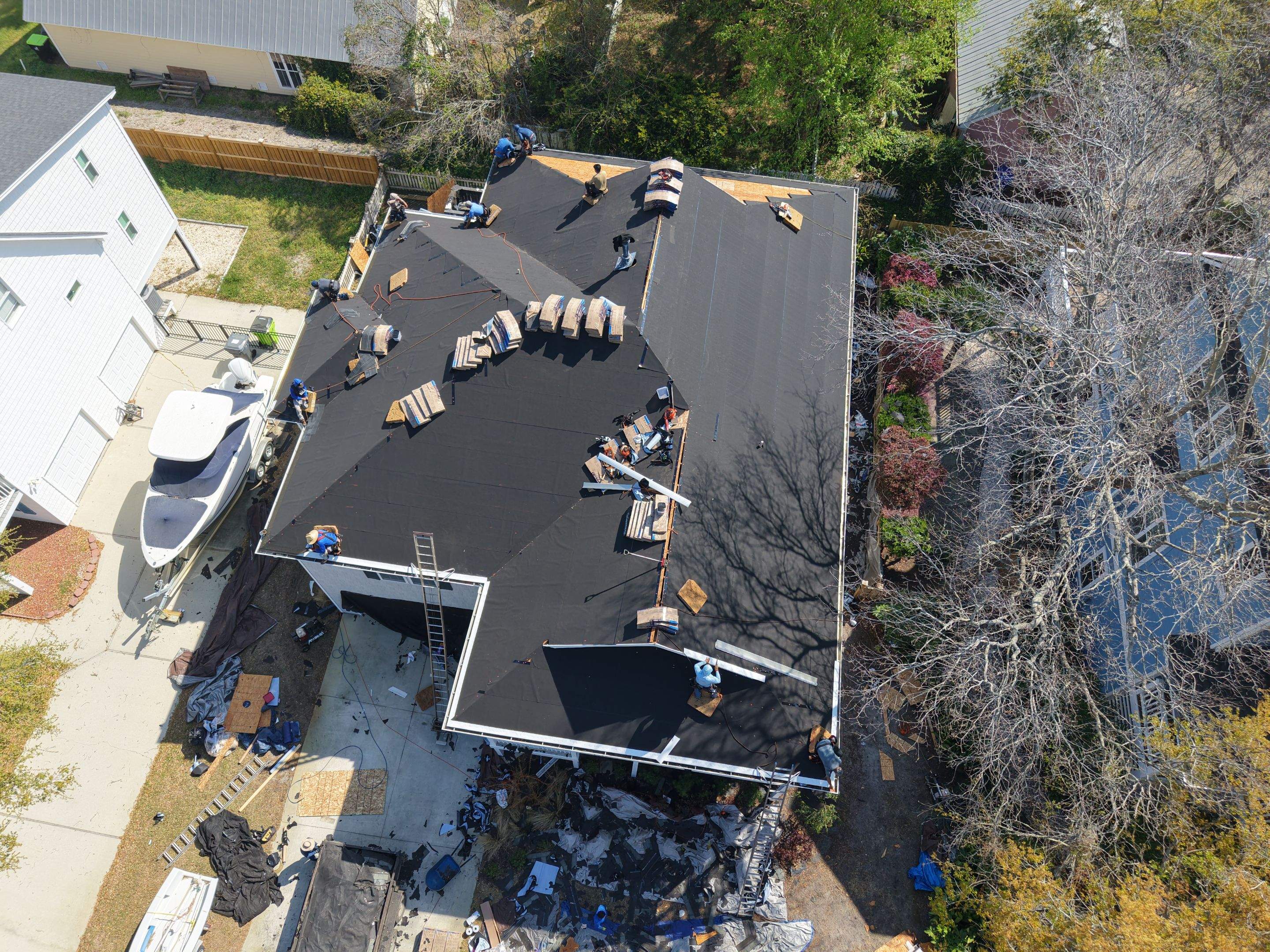 Carolina Beach FORTIFIED Roof Replacement with CertainTeed Landmark PRO Moire Black by RGR Construction and Roofing, LLC