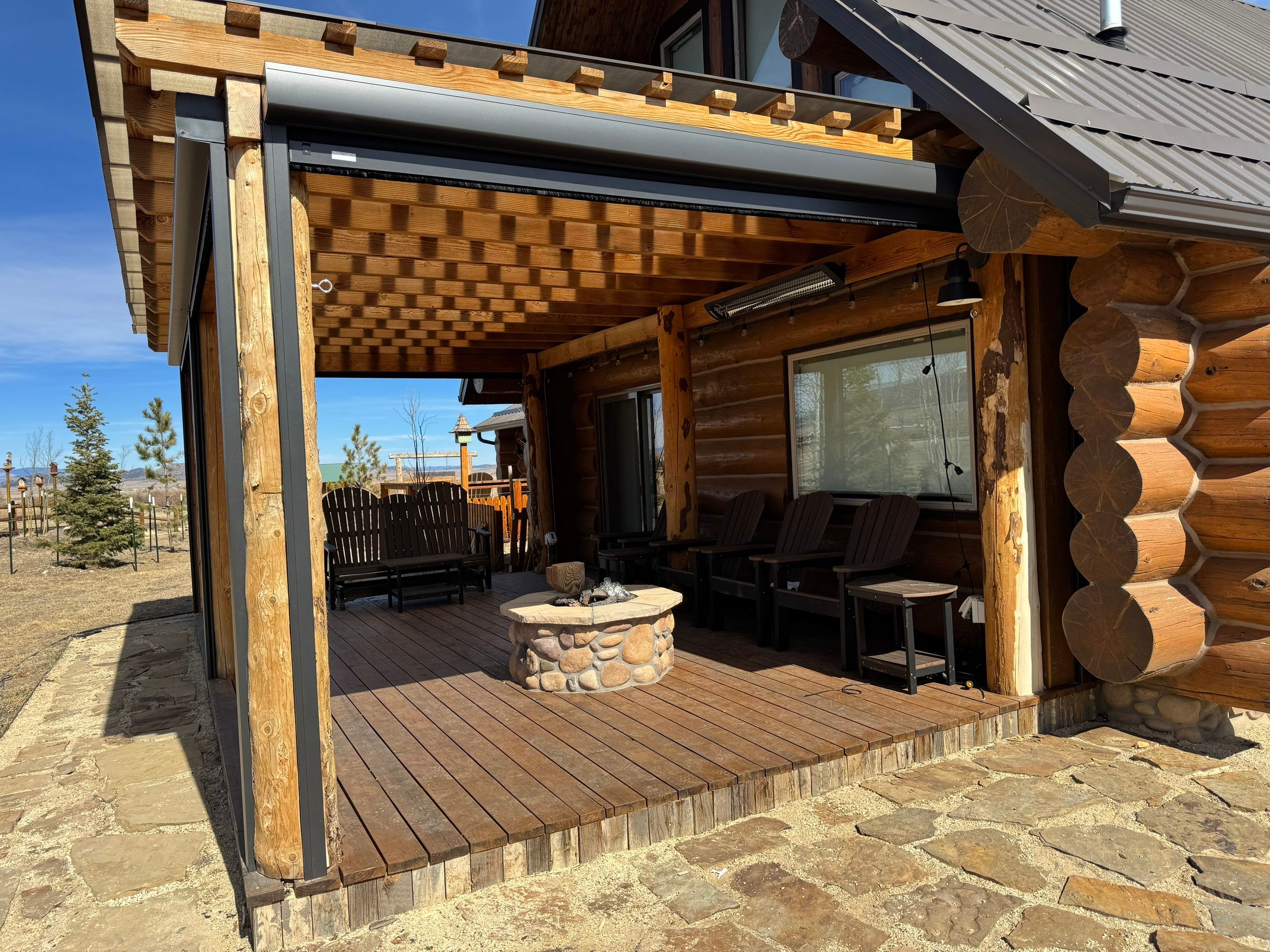 Motorized Screens using Progressive MagnaTrack Screens by Outdoor Solutions Colorado