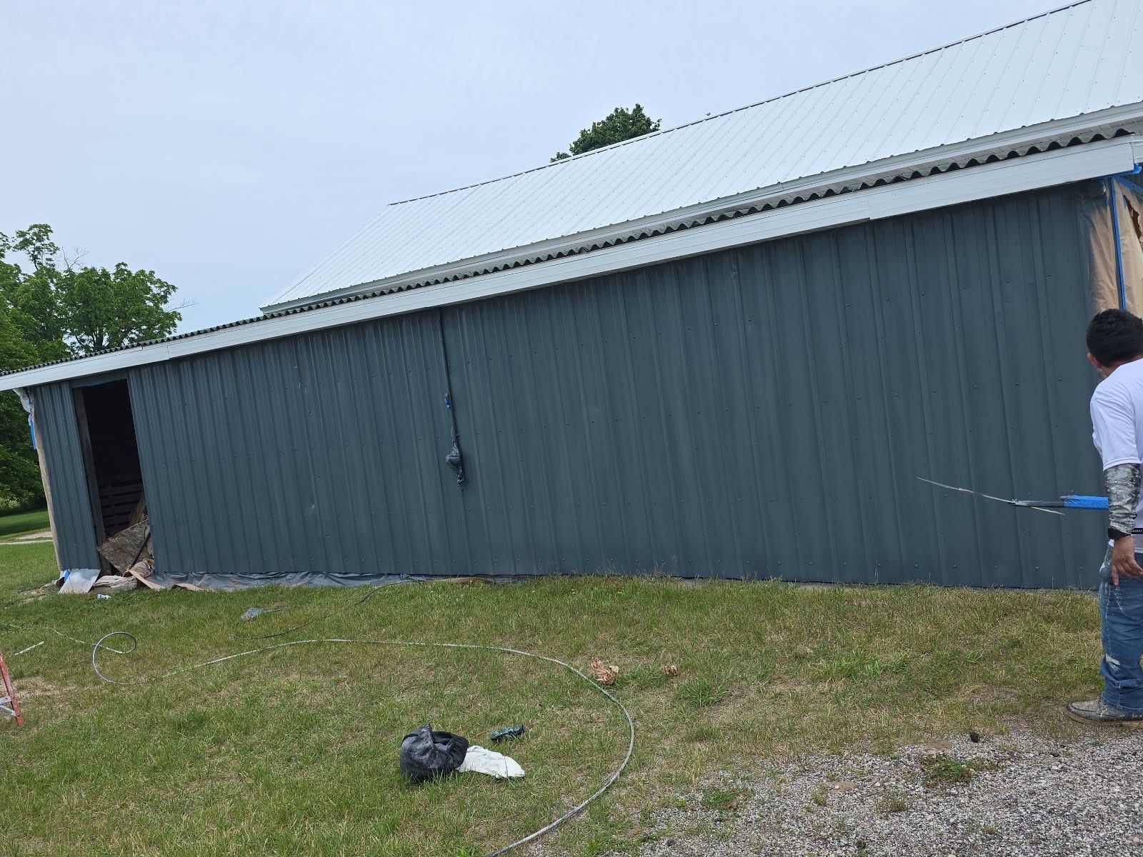 Exterior Painting and Trim Restoration for Mears Metal Buildings by Gordon Painting