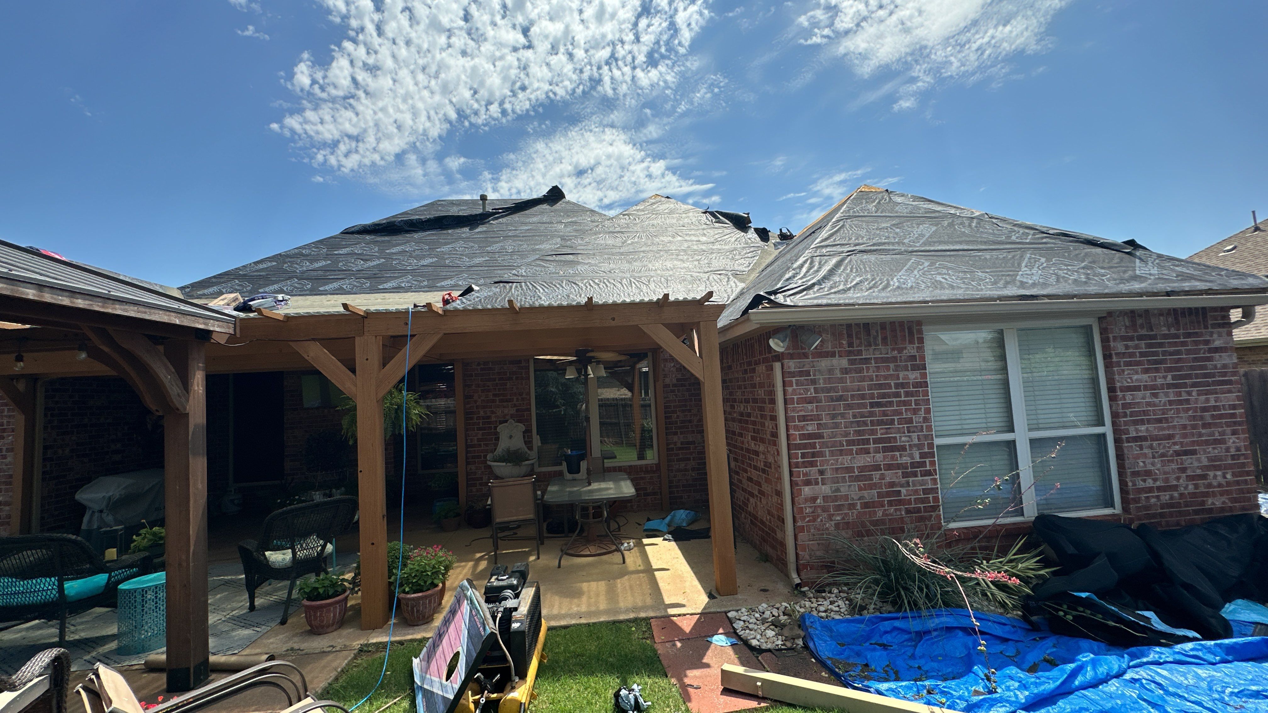 Reroof using GAF HDZ - Weathered Wood by Castillo Roofing