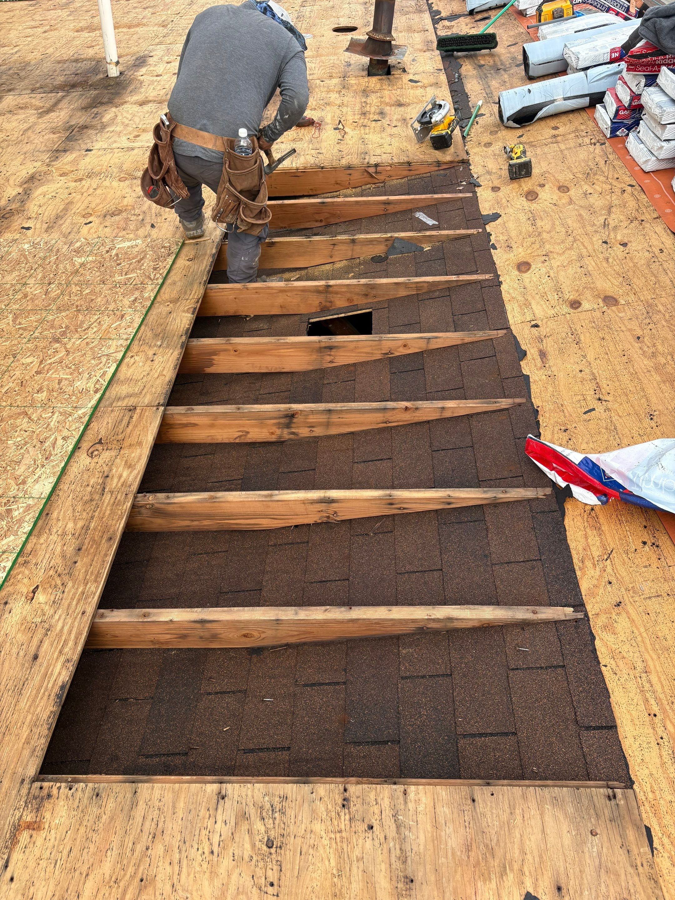 Residential Roofing Installation using GAF TImberline HDZ Hickory by Rainstoppers Roofing