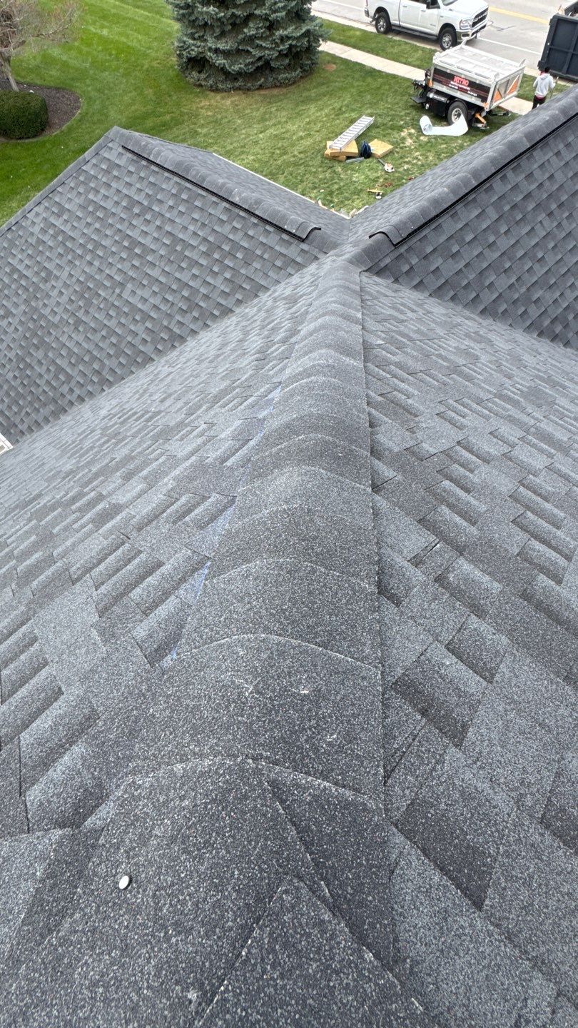 Residential Roofing Installation using GAF Timberline HDZ Charcoal by Nitro Roofing and Construction