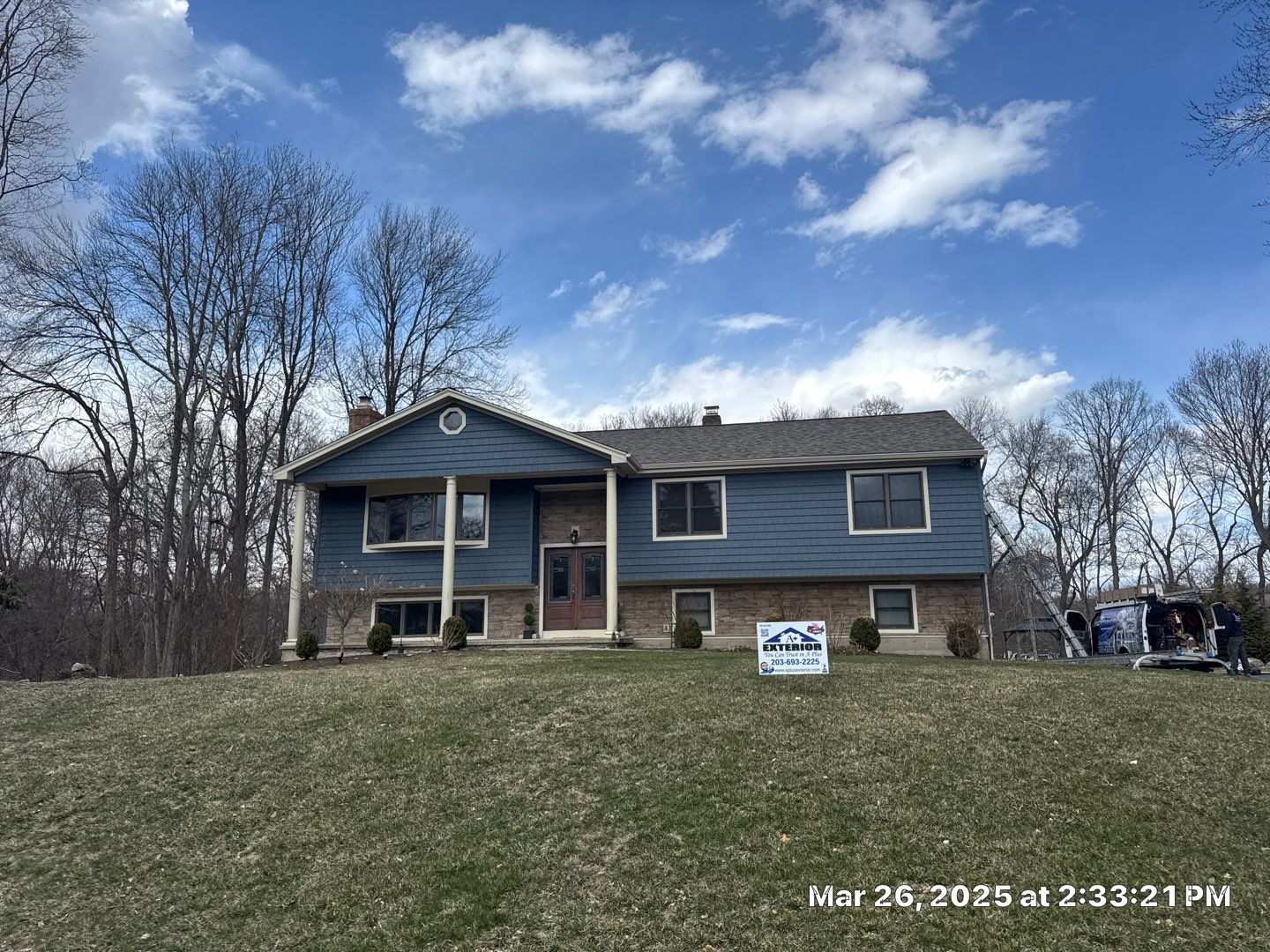 Residential Roofing Installation using Owens Corning Duration Driftwood Siding Installation Using Cedar Impressions Pacific Blue by A Plus Exterior