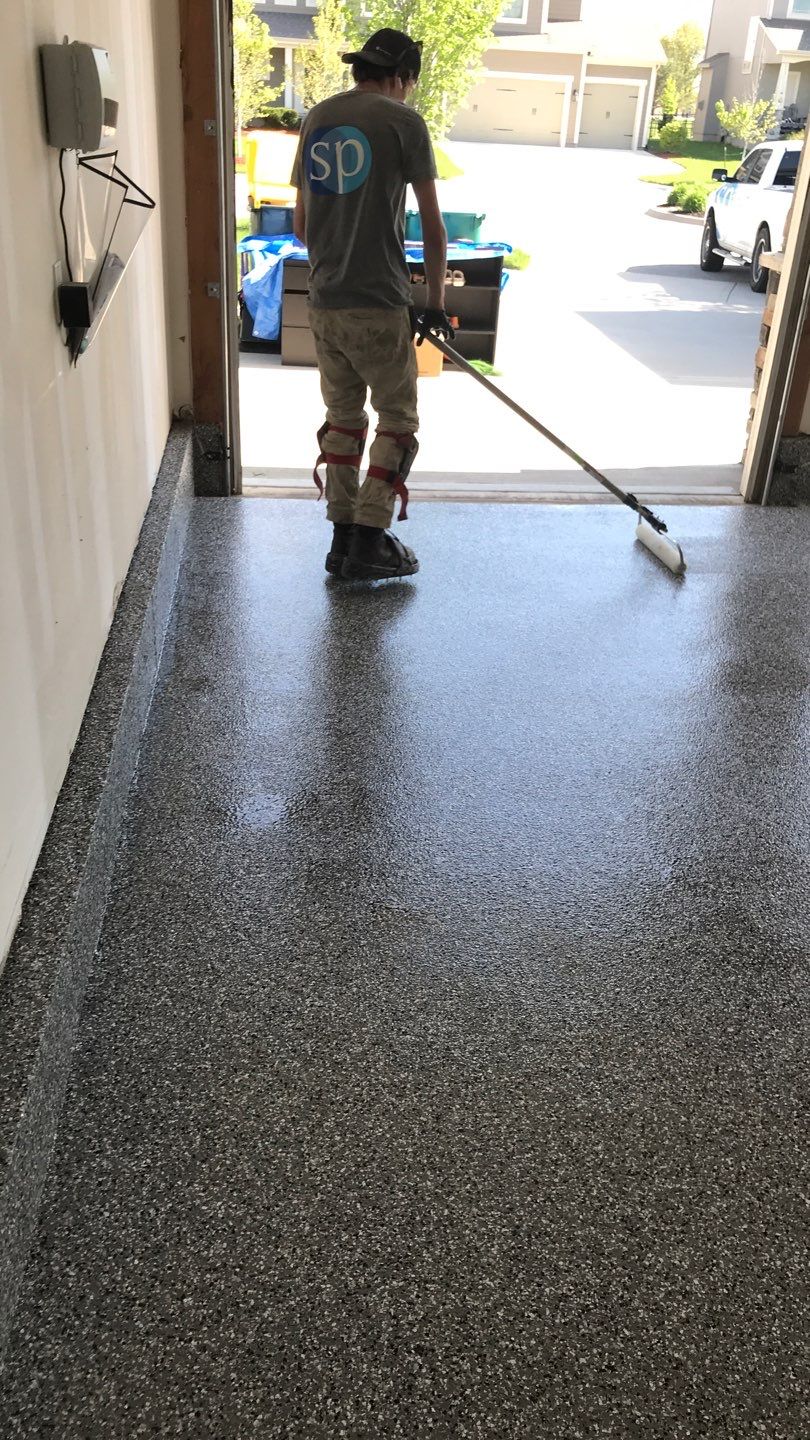 Garage using Silver Creek by Select Painting, Coatings & Garage Cabinets