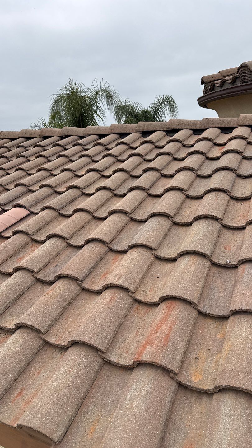 Terracotta Tile Roof Repair and Ridge Cap Sealing in Escondido by Reliable Roofing San Diego Inc.