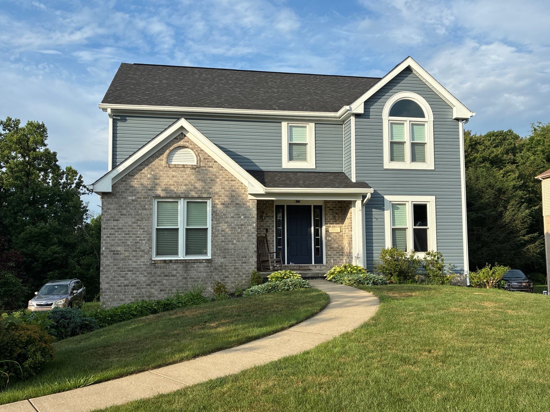 Full House Siding Renovation with English Wedgewood Vinyl Siding in Sewickley by Ideal Siding Pittsburgh