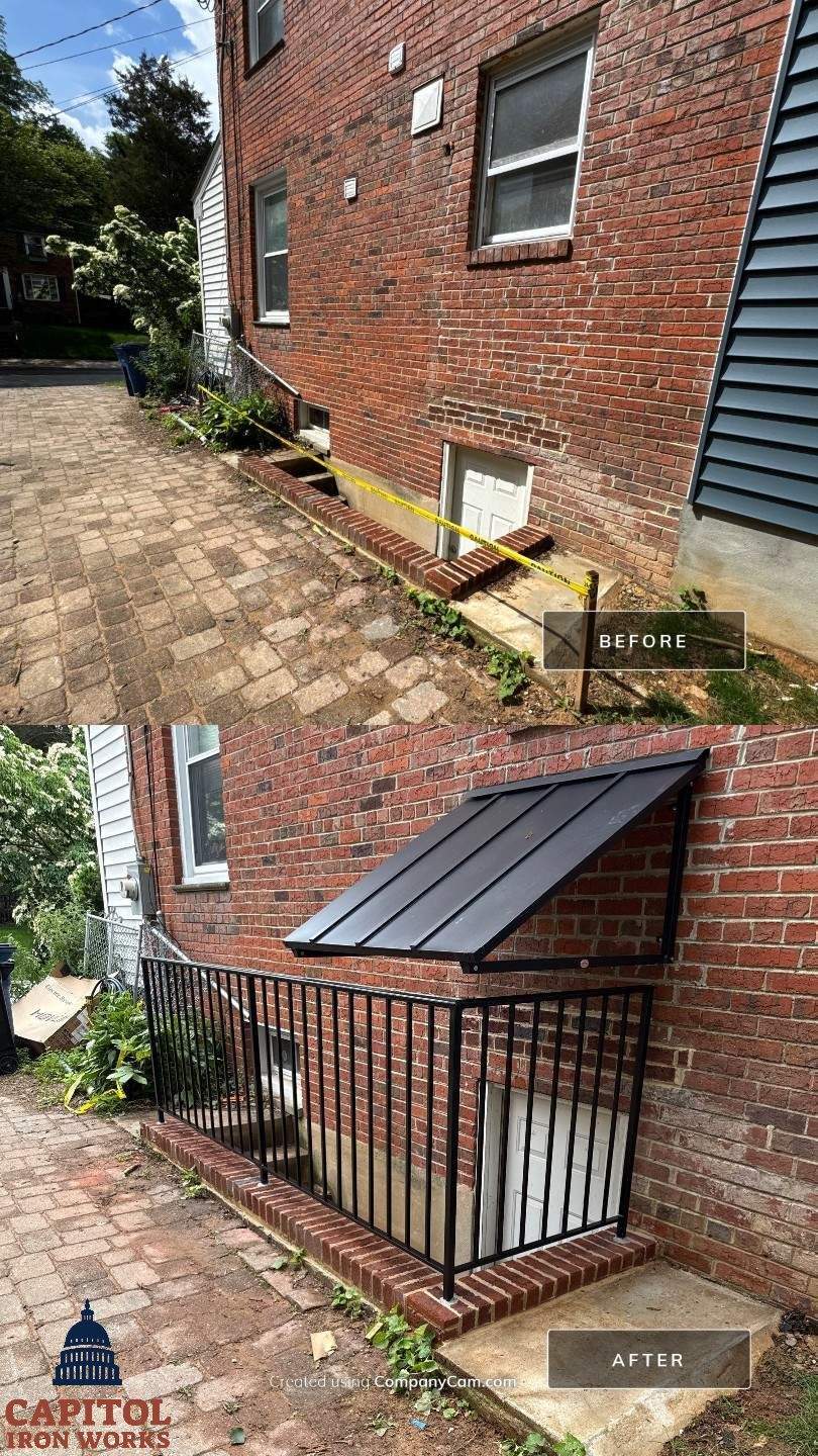 Traditional Steel Picket Guardrails – Residential Exterior – Gaithersburg, MD by Capitol Iron Works