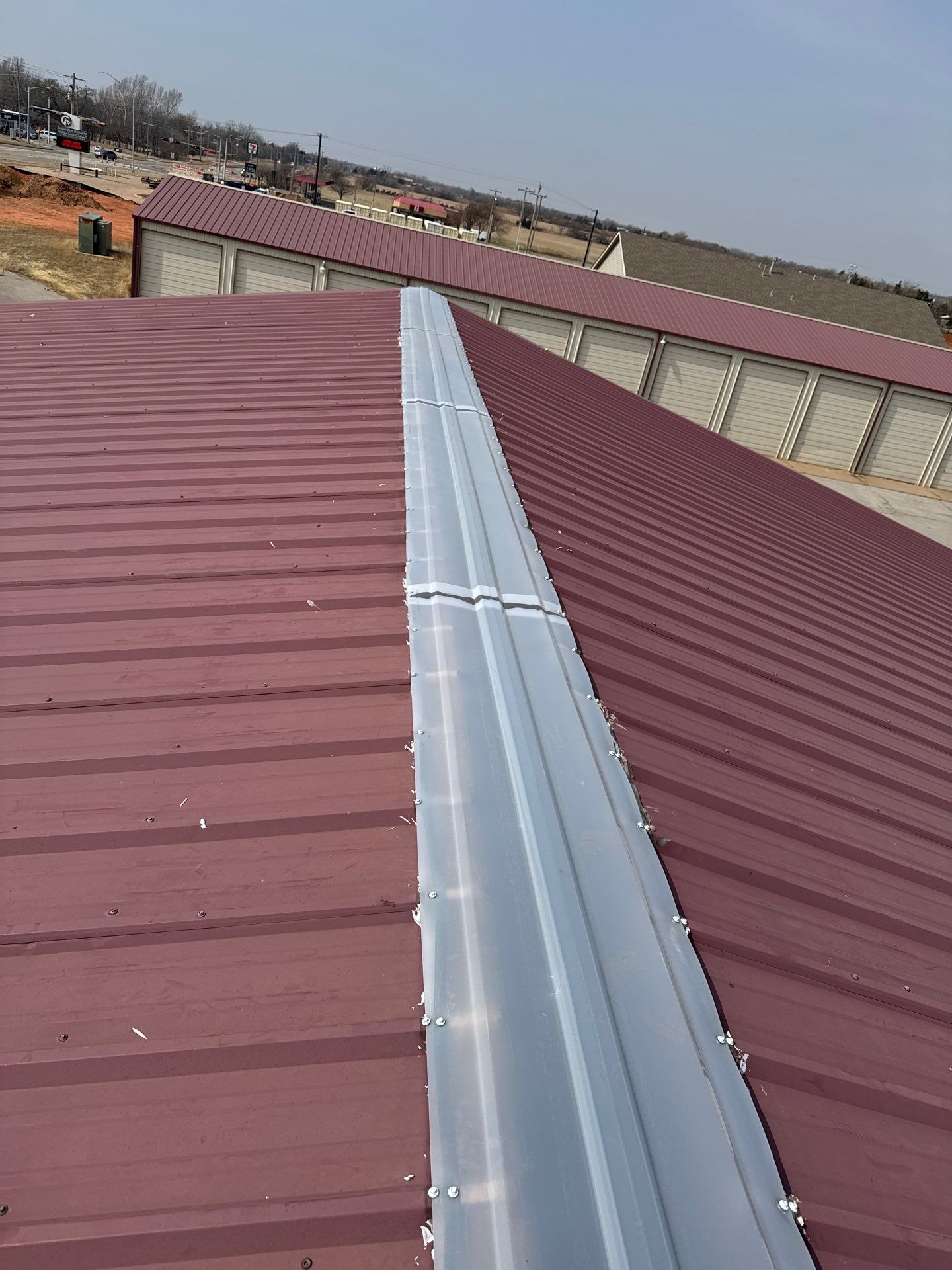 Metal Roof Repair and Skylight Replacement - ROWL CrossFit - Mustang, OK by 5Coat Roofing & Construction