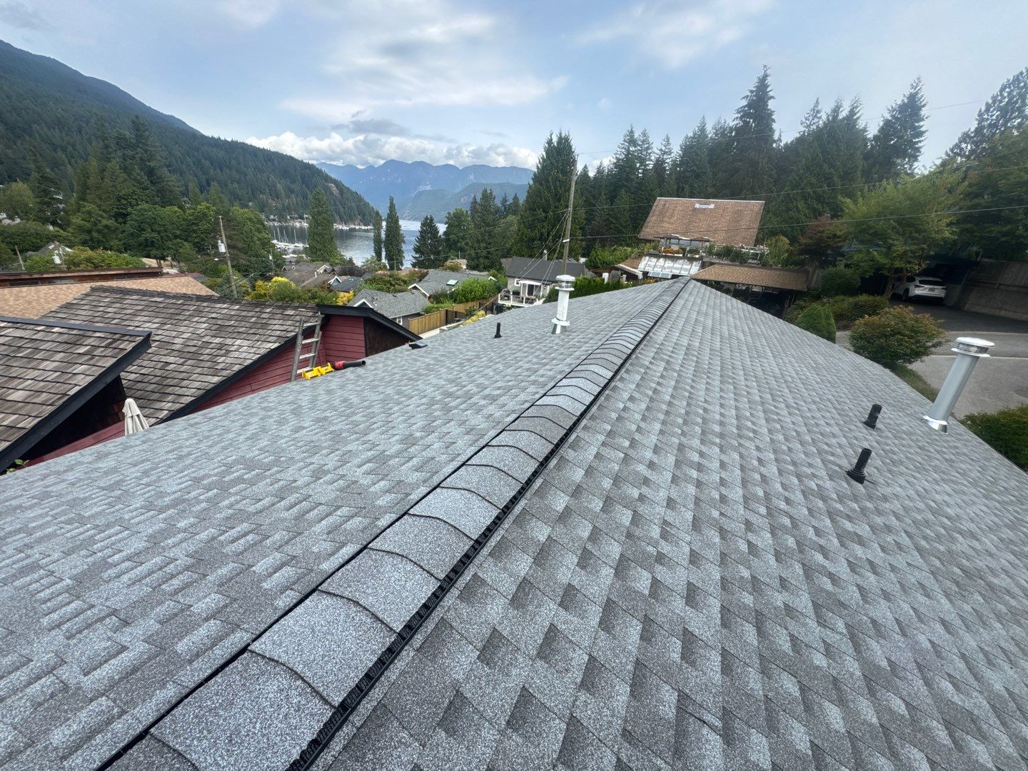 Residential Re-Roof using GAF Timberline HDZ Pewter Grey by Top Notch Roofing Inc