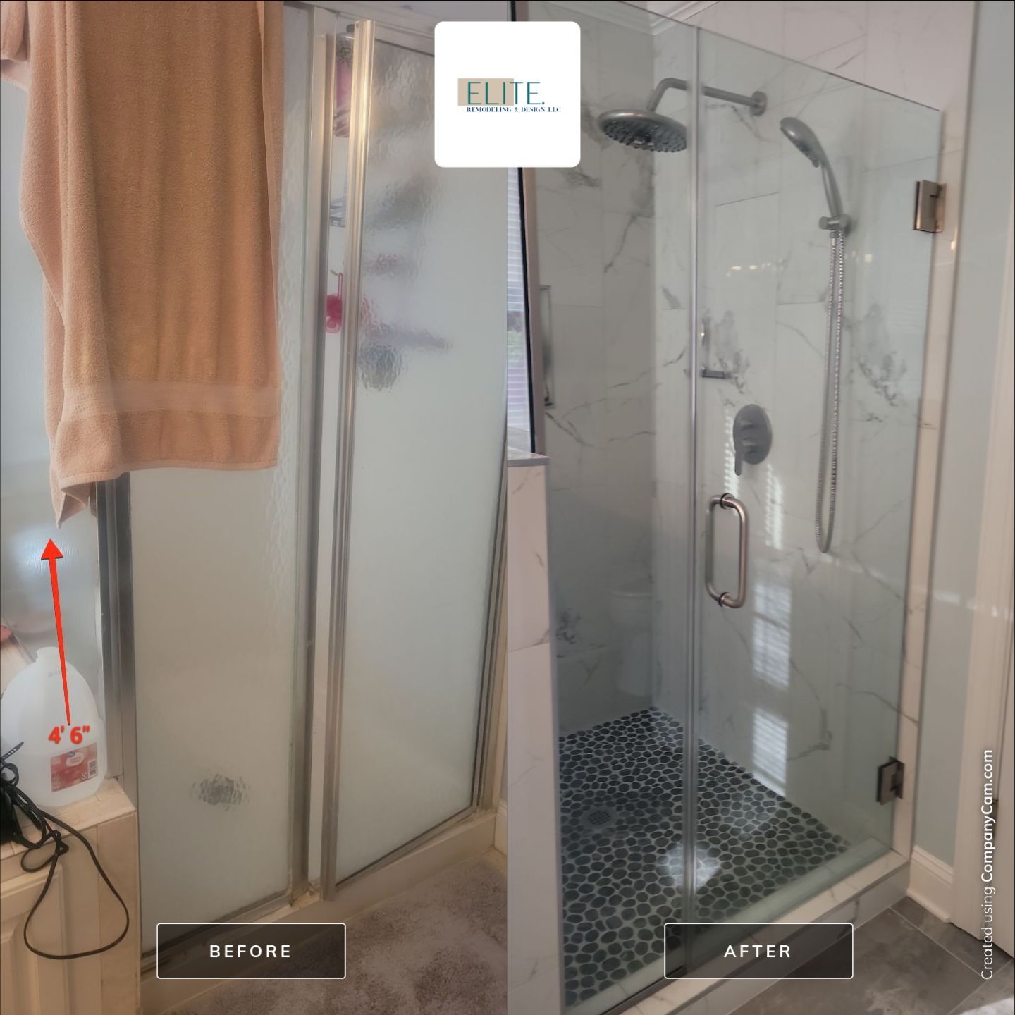 A Stunning Cary Bathroom Reimagined by Elite Remodeling and Design LLC