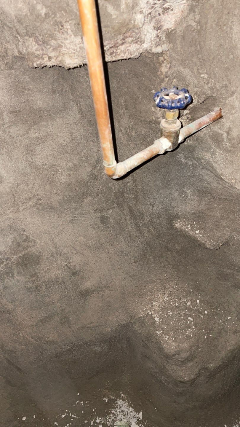 Parge Coating Drew's Stone Foundation by Waterproofing Northeast