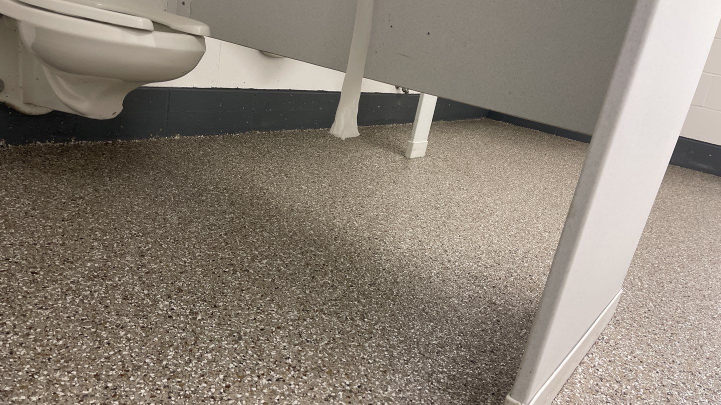 Park Restroom Floors using Pebble Beach by Your1DayFloor.com