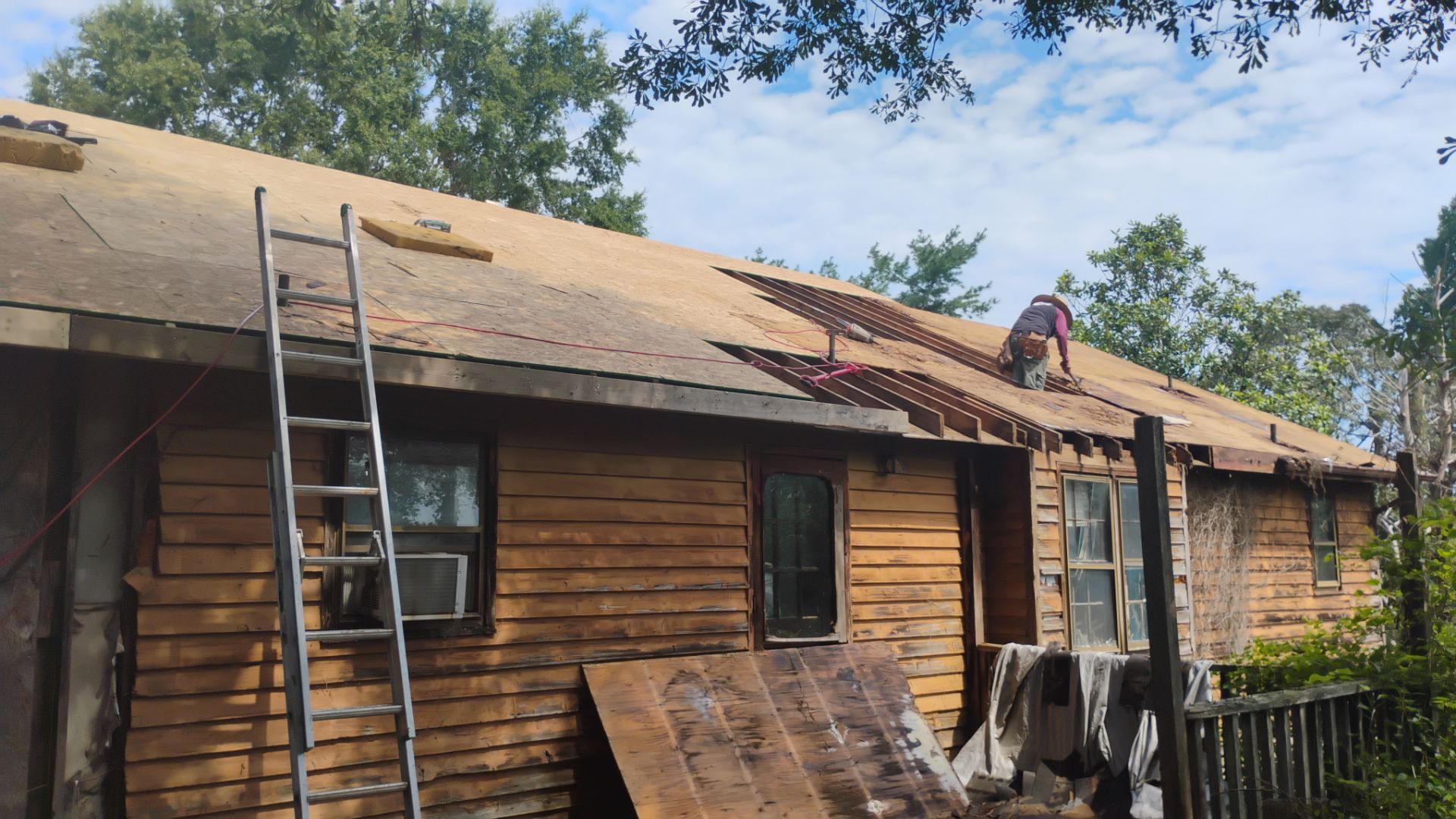 Syler roofing job by BROCK BUILDERS 