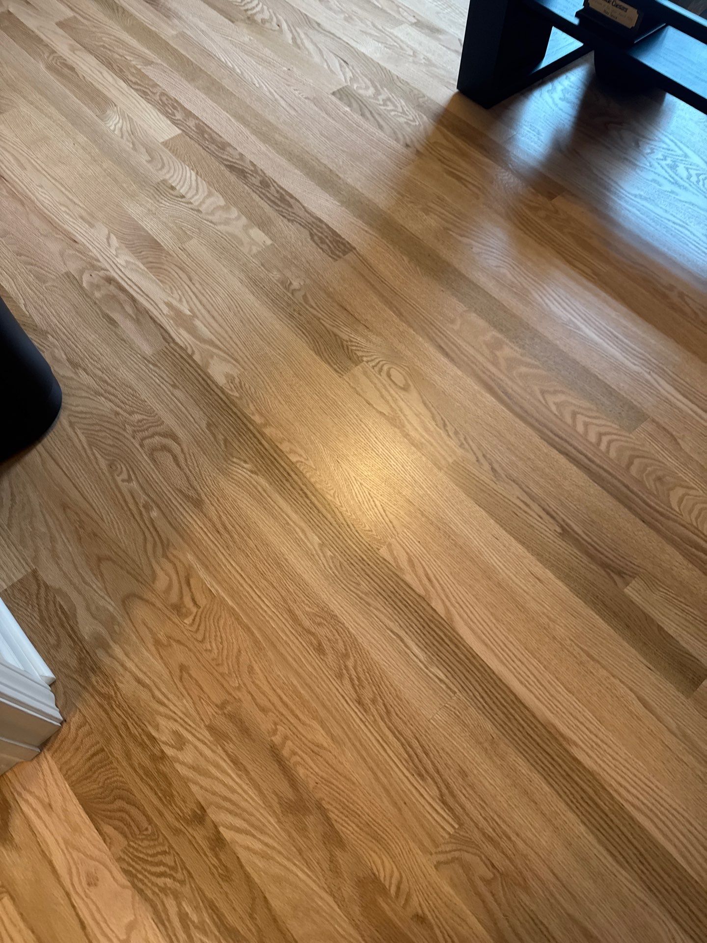 New Red Oak Natural bedroom and hall  by Ann Arbor Hardwoods 