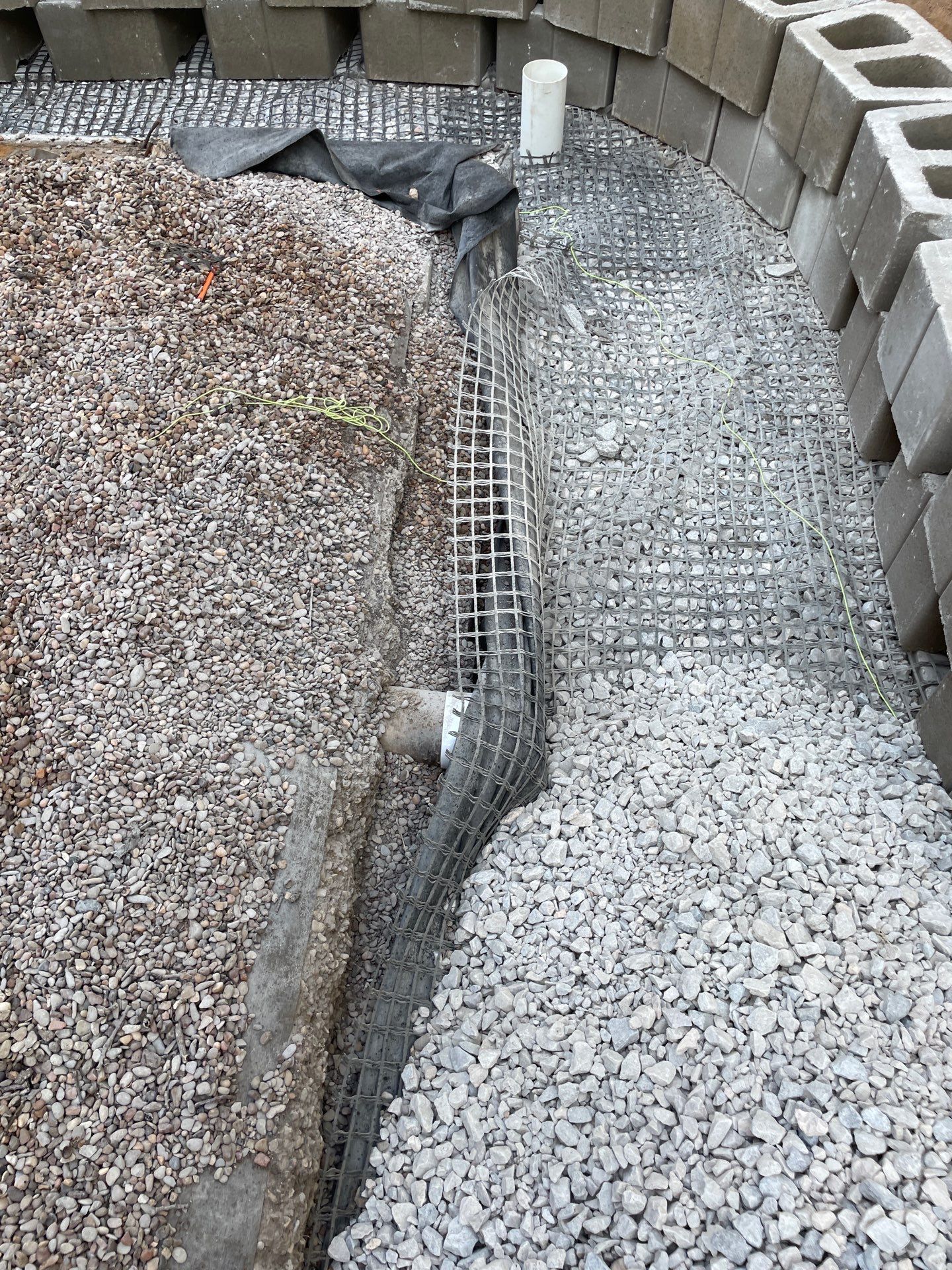 In Progress Retaining Wall Project by Peterson’s