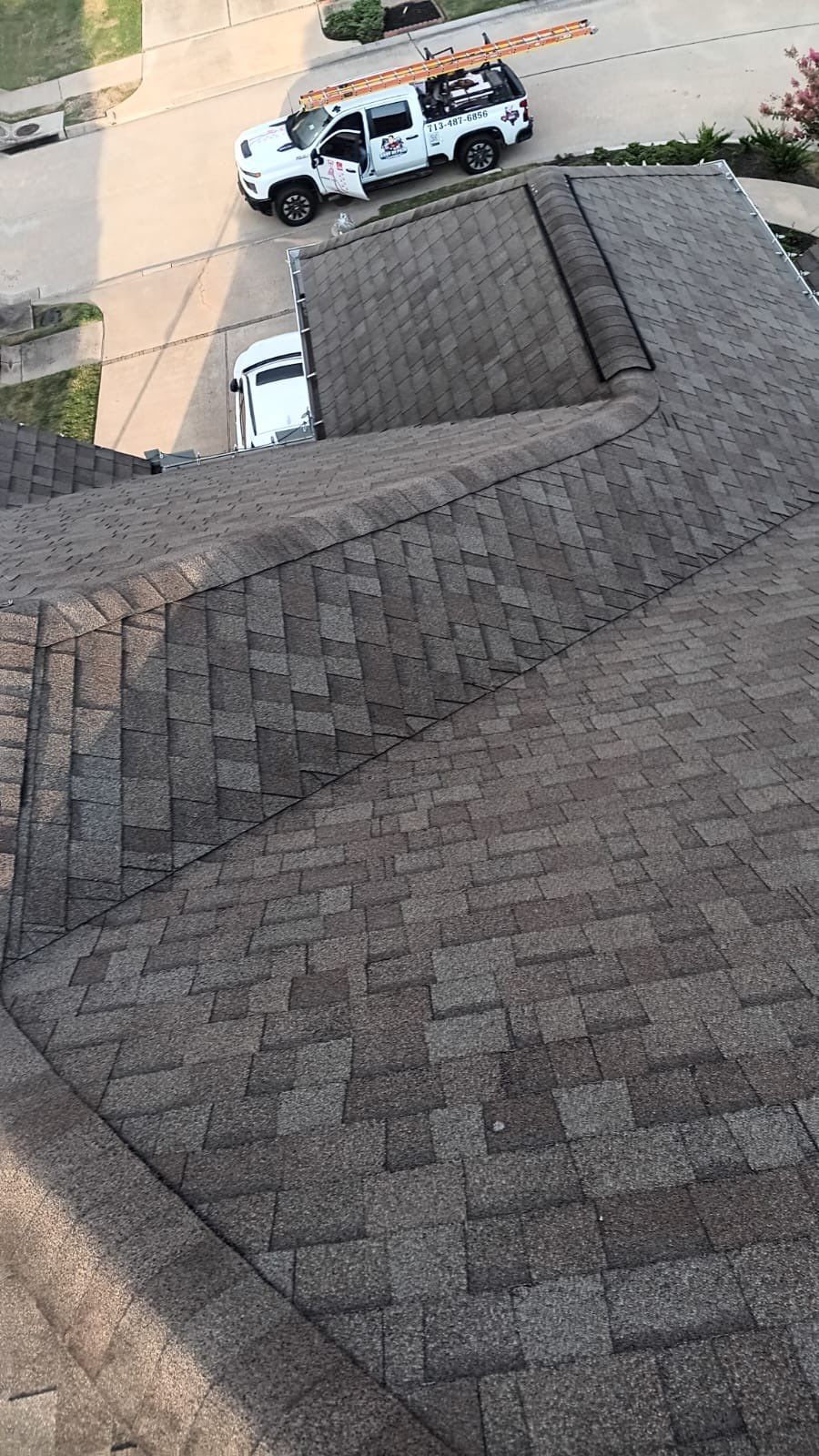Hail Damage using Owen's Corning Duration (Lifetime) Shingles by Roof Repair Company