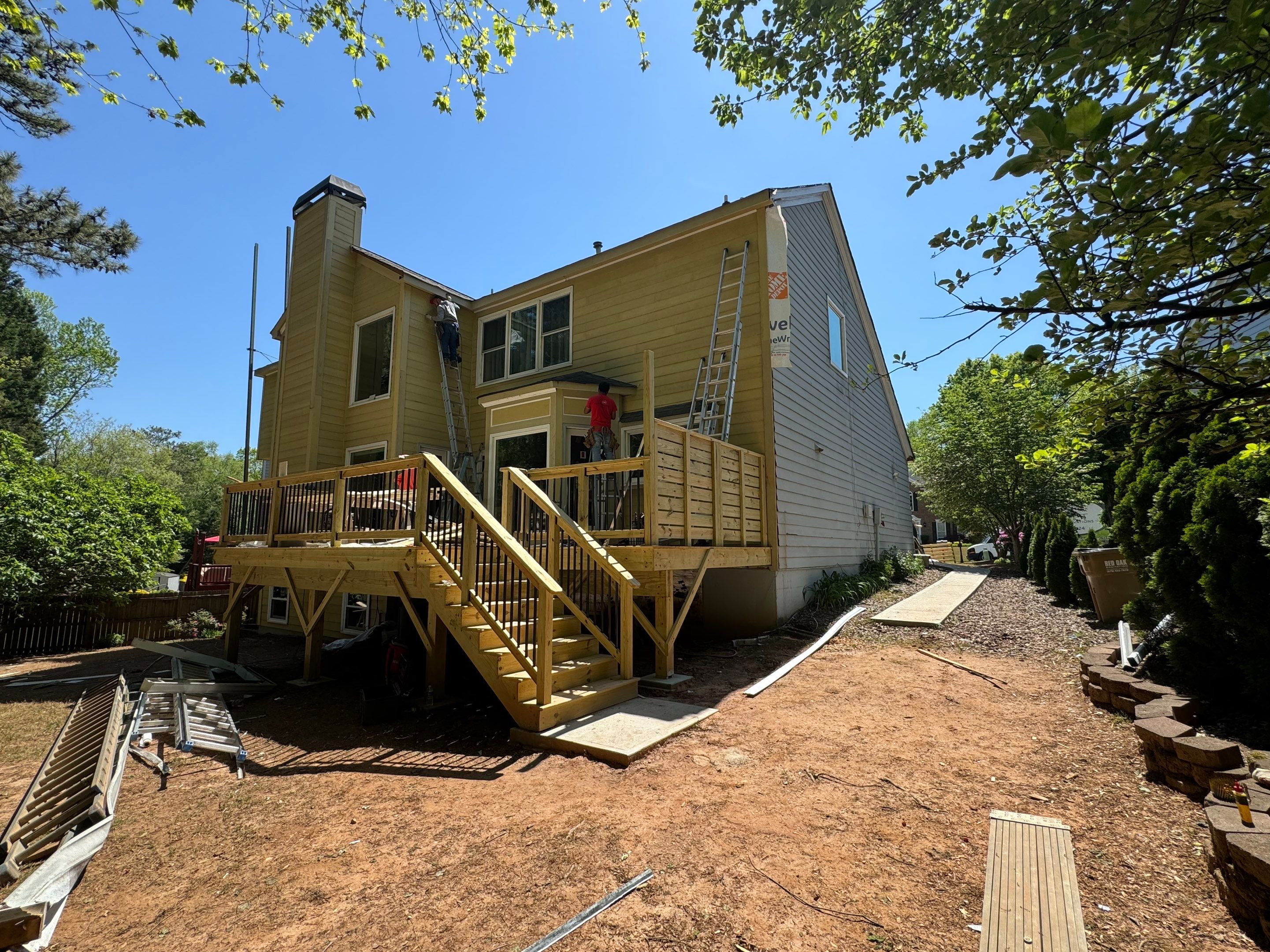 Full Exterior Siding Replacement and Custom Deck in Johns Creek by Swift Home Renovations 