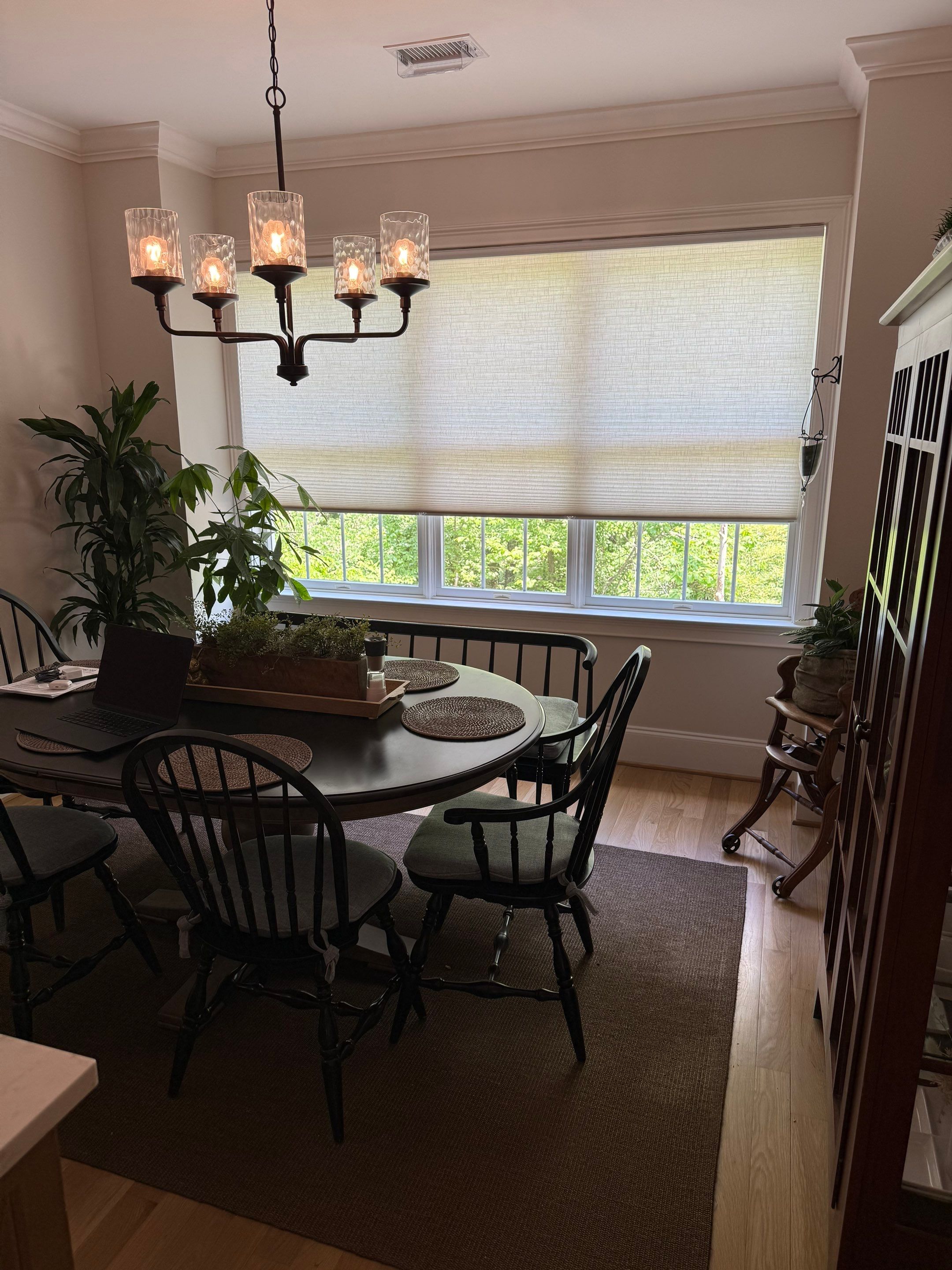 Custom Cellular Shade and Pleated Blind Installation in Charlotte by Southern Traditions Window Fashions