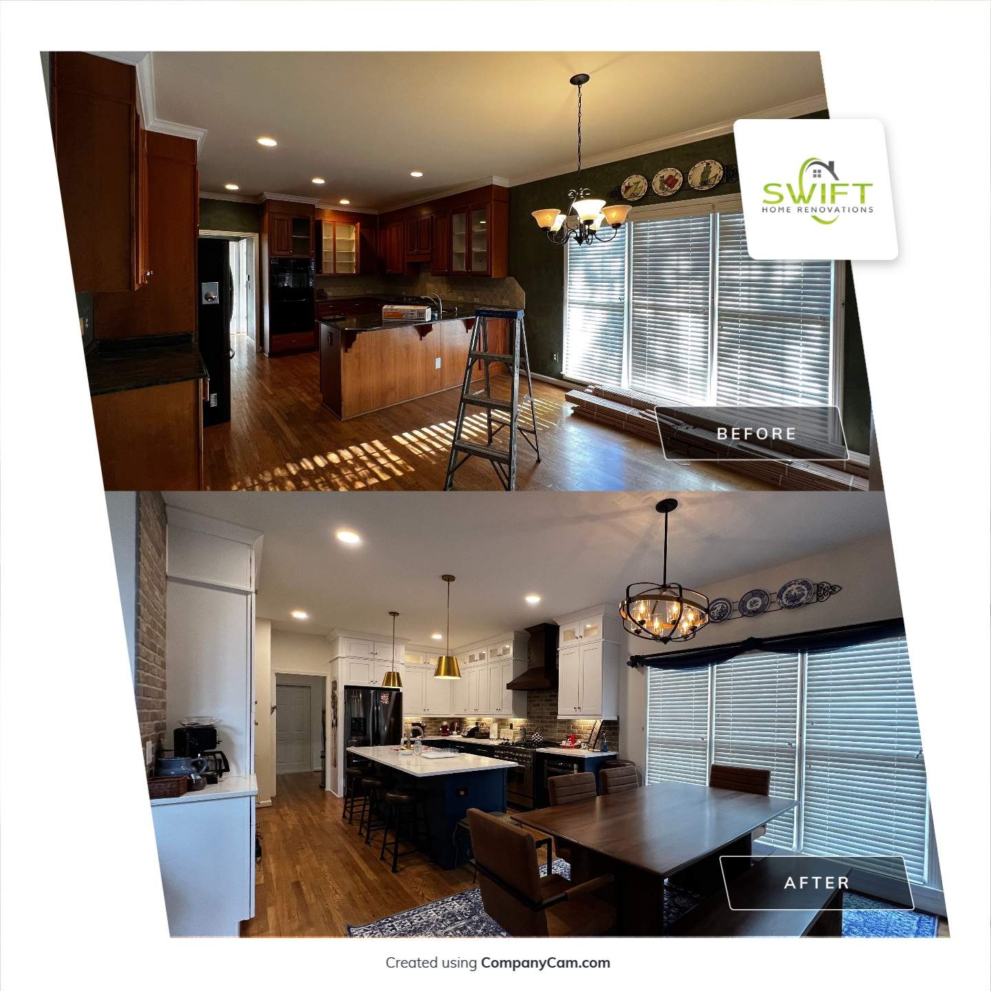 Full Kitchen and Interior Remodel Featuring Custom Brick Backsplash in Smyrna by Swift Home Renovations 