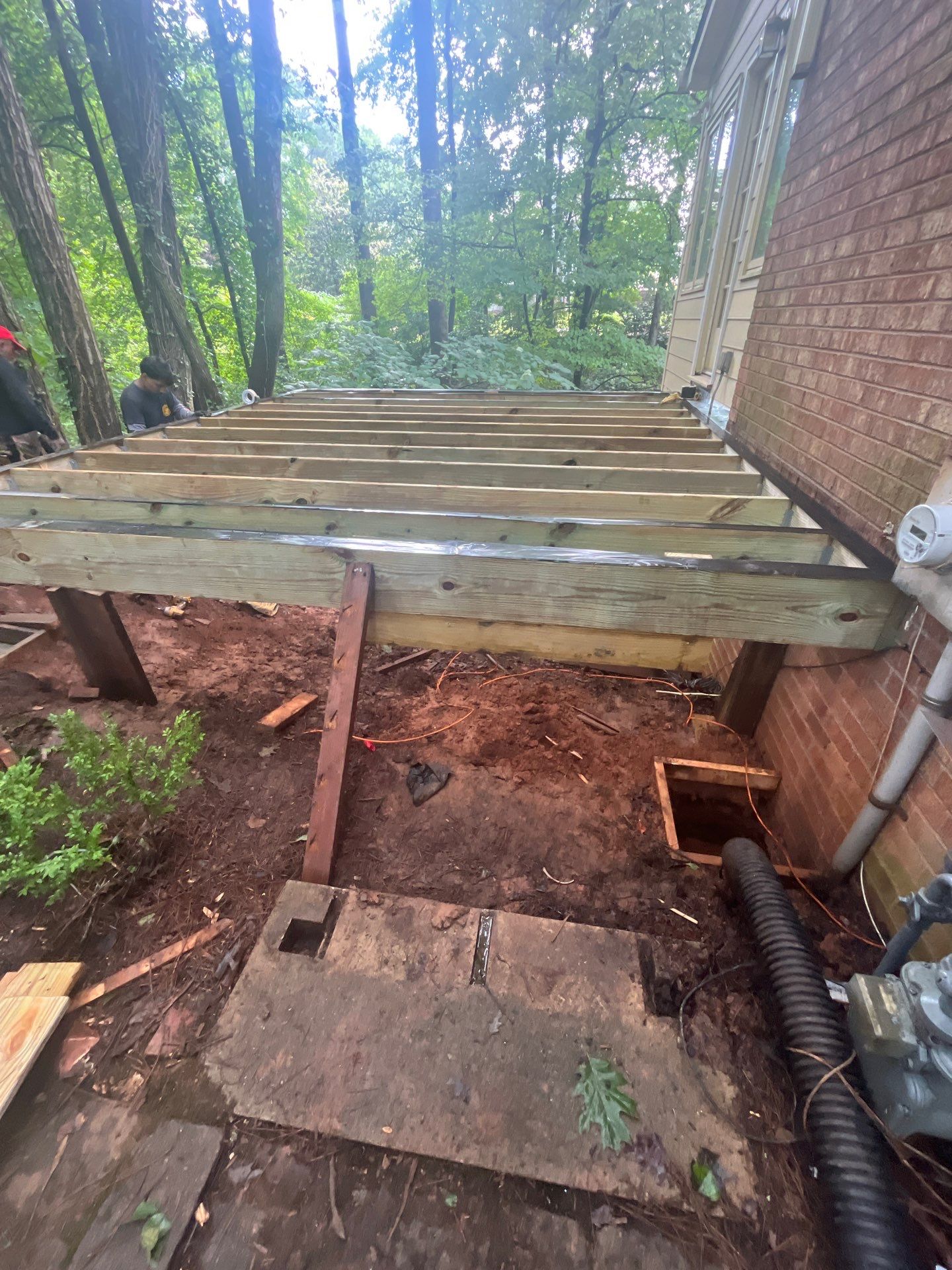 Pressure Treated Pine Deck Build in East Cobb by Nelson Exteriors