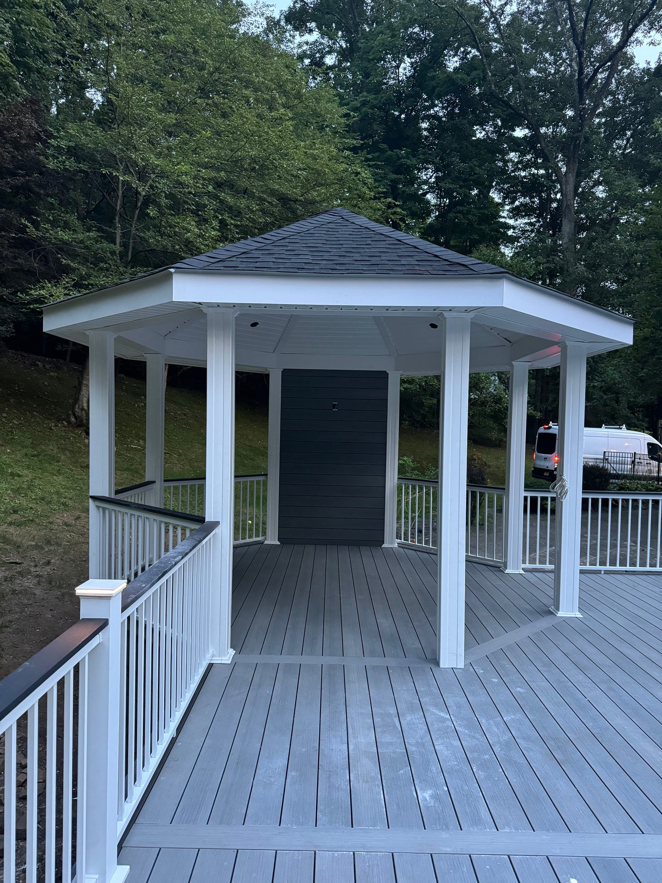 Deck Resurface with Gazebo and Bench by deck guardian