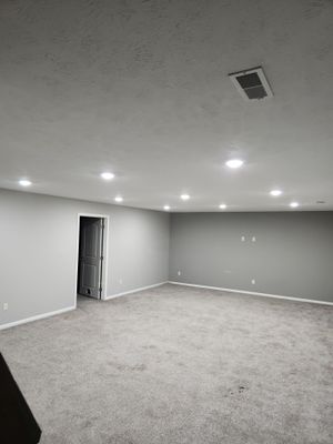 Installed LED Disc Lights Family Room