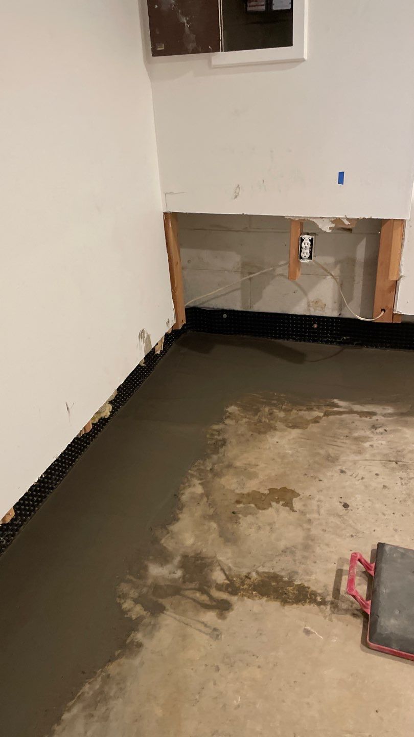 Drain tile & a sump pump for Ruth by Waterproofing Northeast