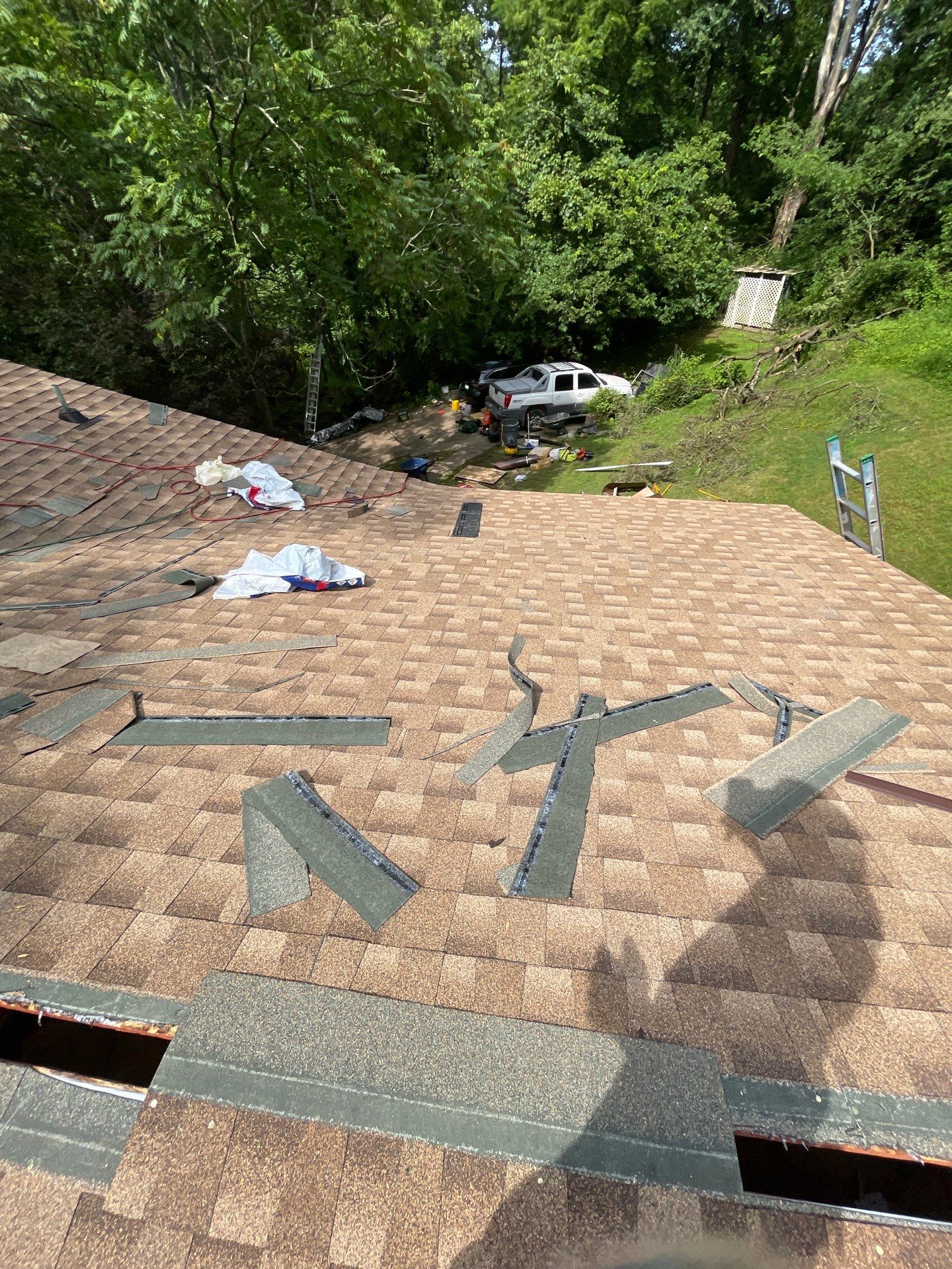 Residential Roofing Installation using GAF Timberline HDZ Shakewood by Rainstoppers Roofing