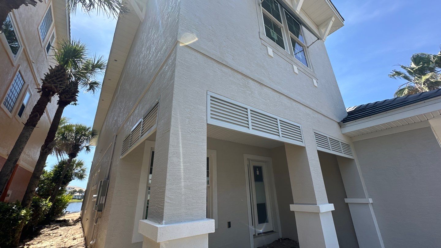 Decorative Bahamas in Papyrus White  by Smart Guard Shutters
