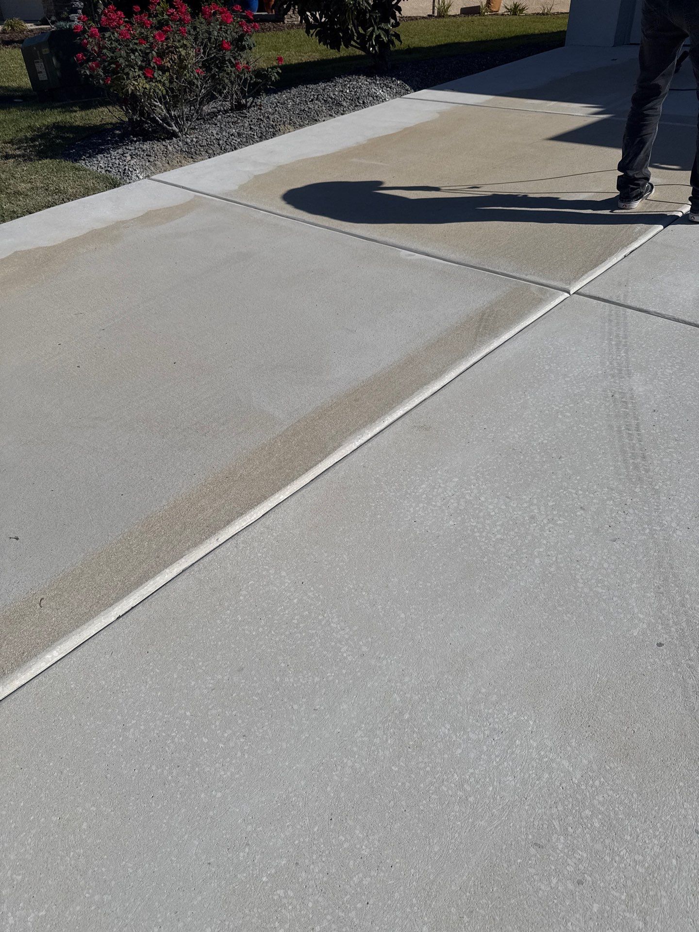 Driveway with Border Slatestone  by Innovative Concrete Coatings 