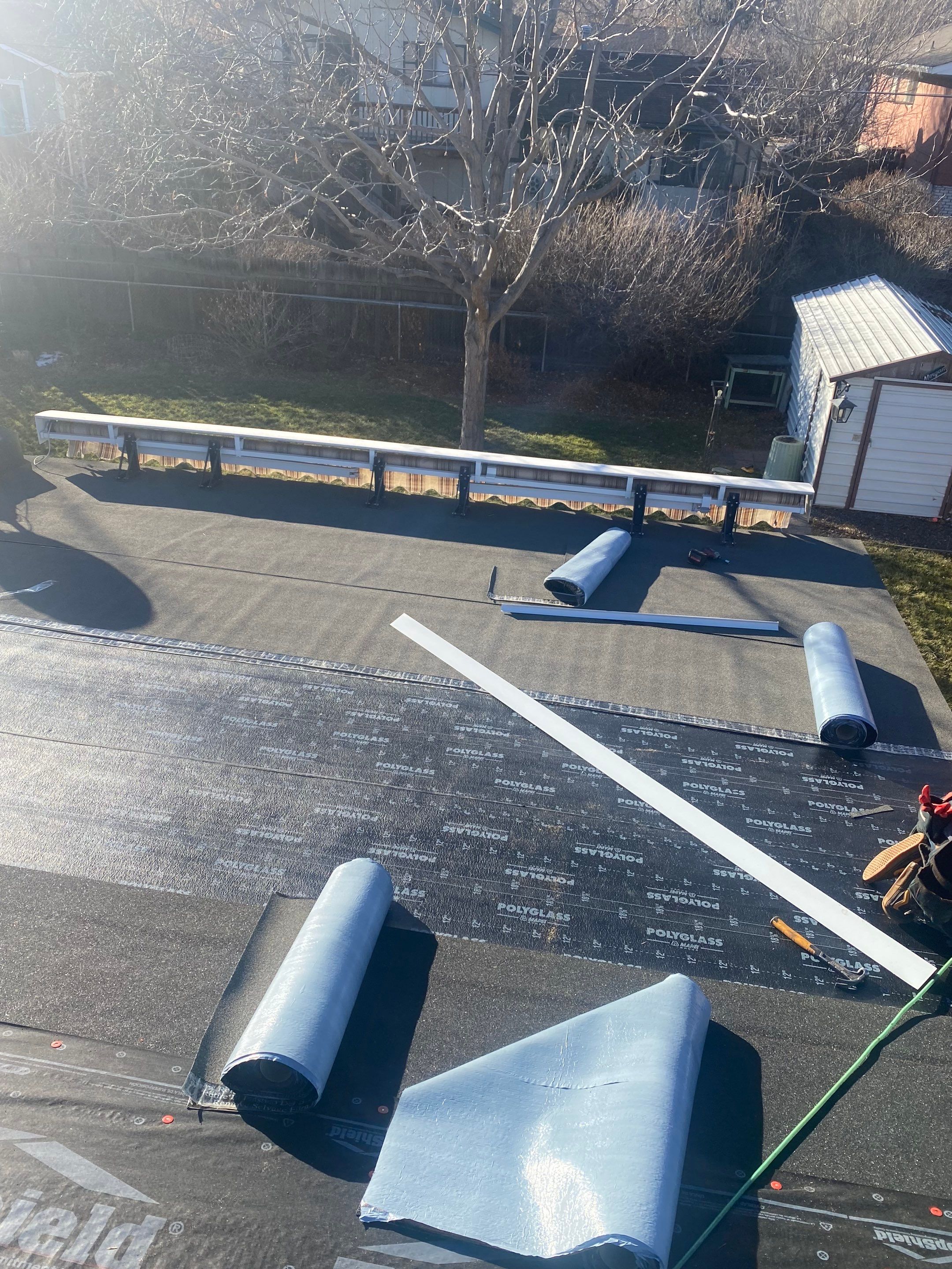Resdiental Hail Damage Roof Replacement  using Certainteed Northgate Class 4 Impact Resistant "Weathered Wood" color by Black Belt Roofing 
