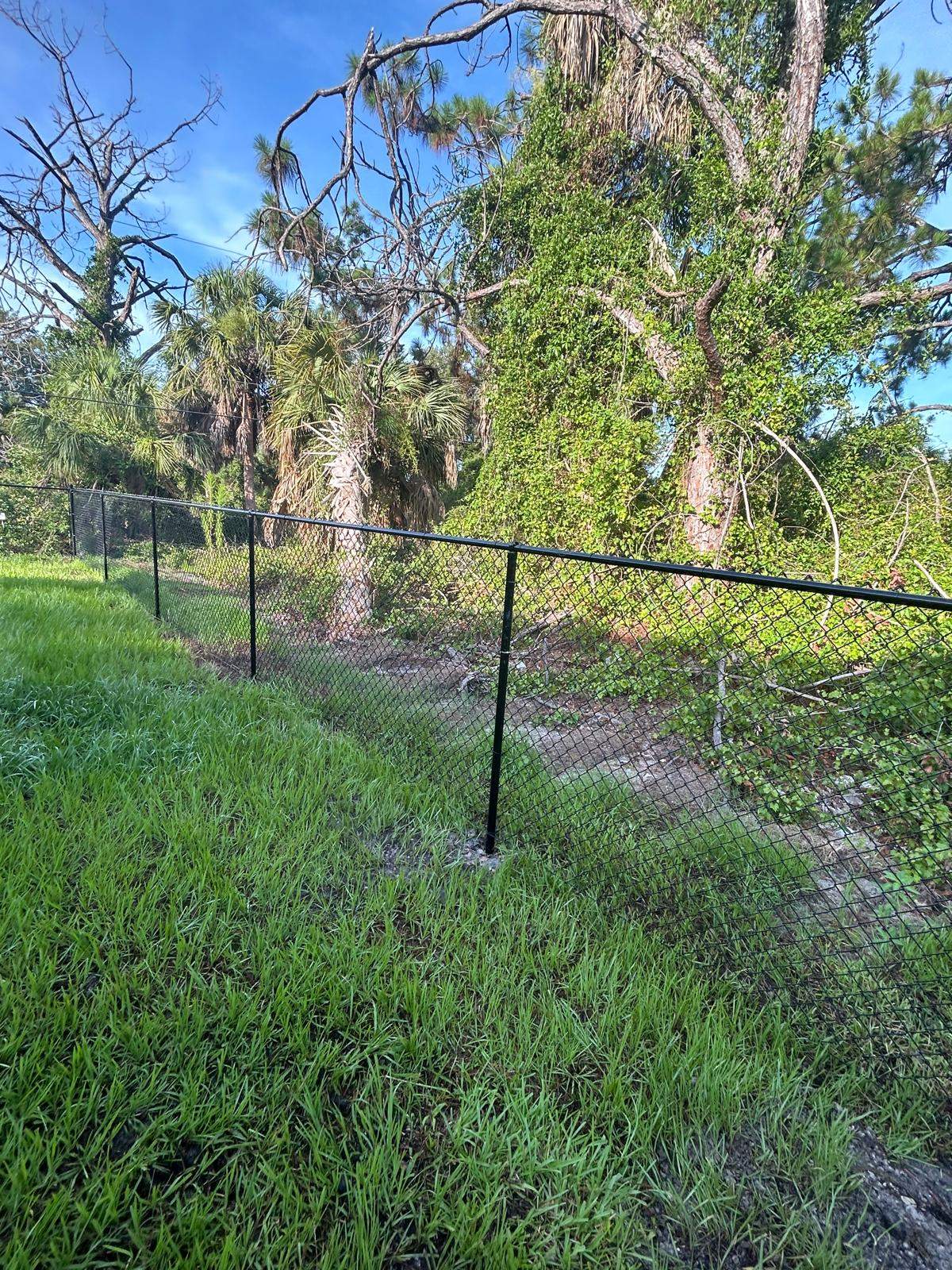 Residential Black Vinyl-Coated Chain Link Fence in Port Charlotte by True Fence LLC