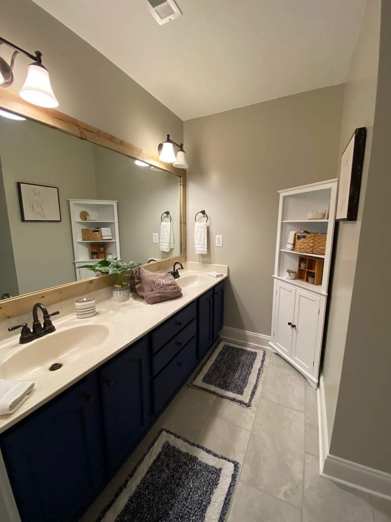 Russet Master Bath by Pillar and Pine