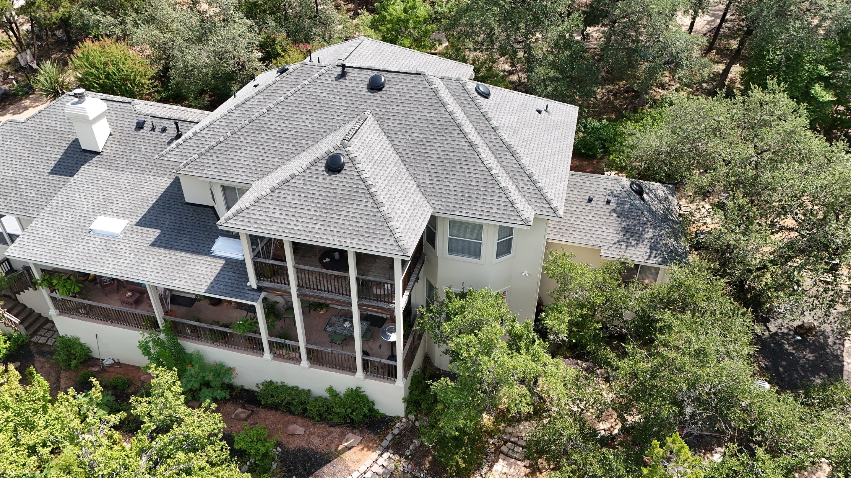 Residential Roof Replacement using GAF - HDZ - Slate by Action Exteriors Austin