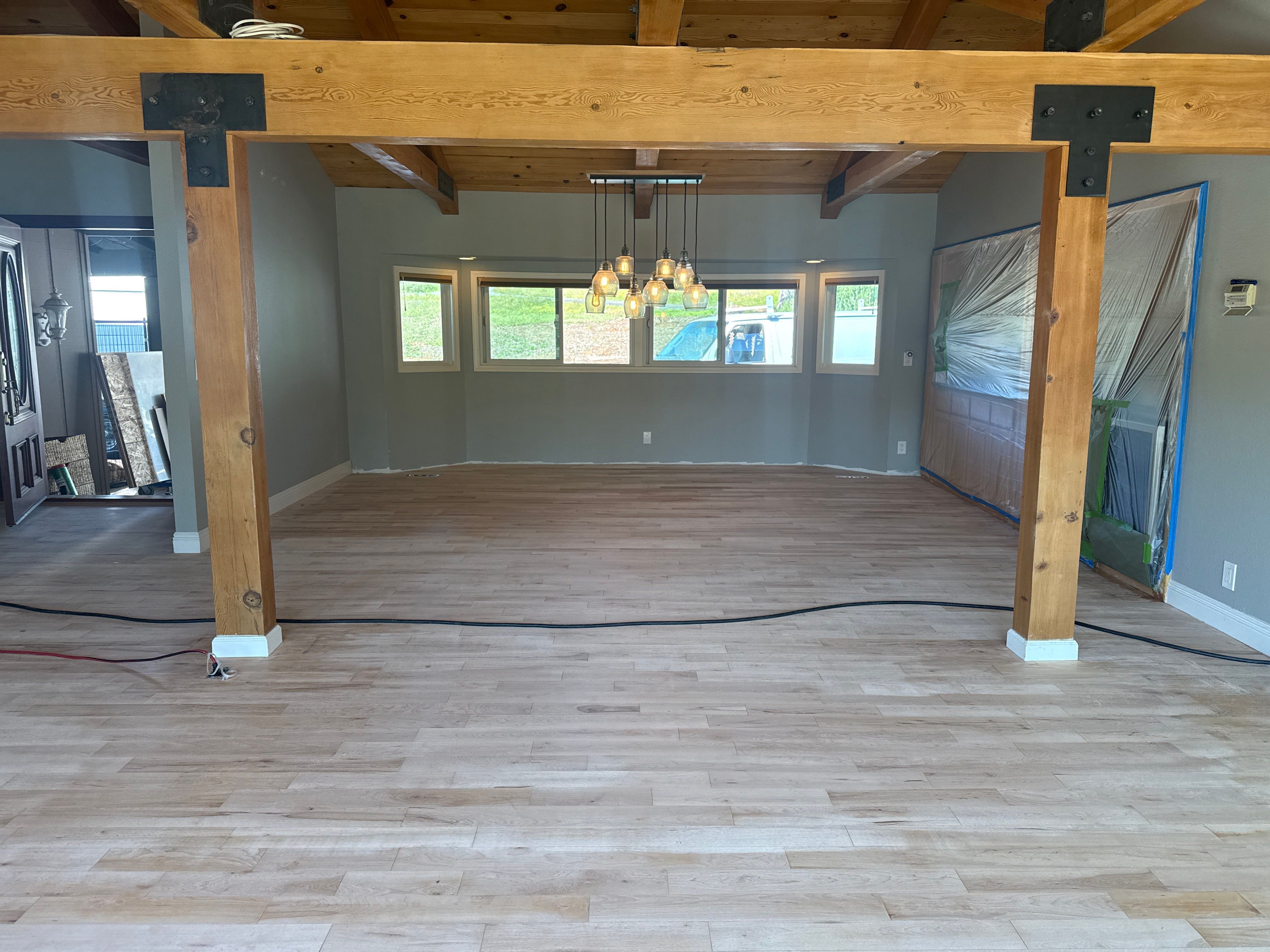 Custom Maple and Walnut Hardwood Floor Installation in El Dorado Hills by Footprints Floors South Sacramento