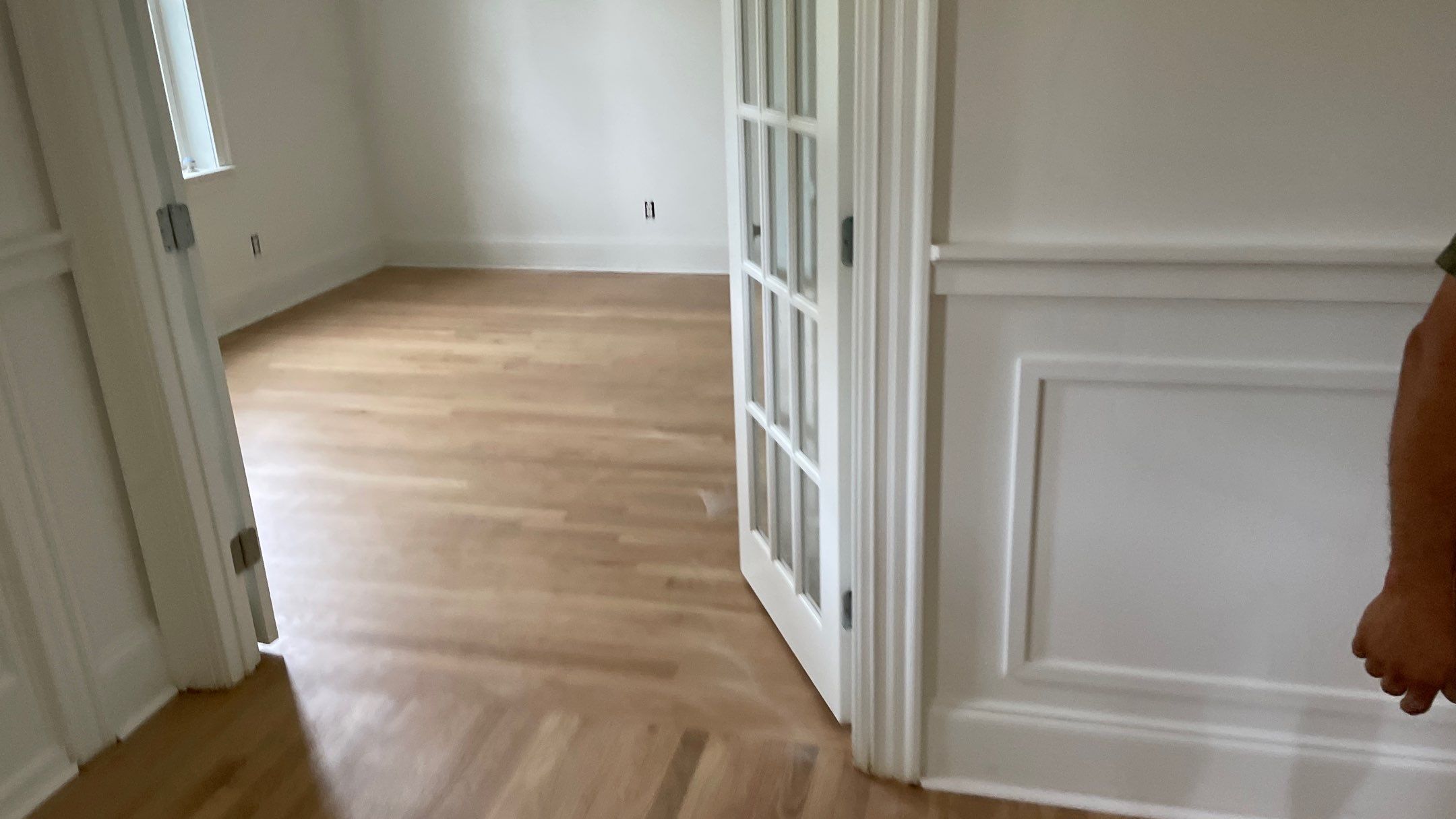 Sand and Finish Red Oak back to Natural with Matte Waterbased Finish by Footprints Floors of Coastal Carolina