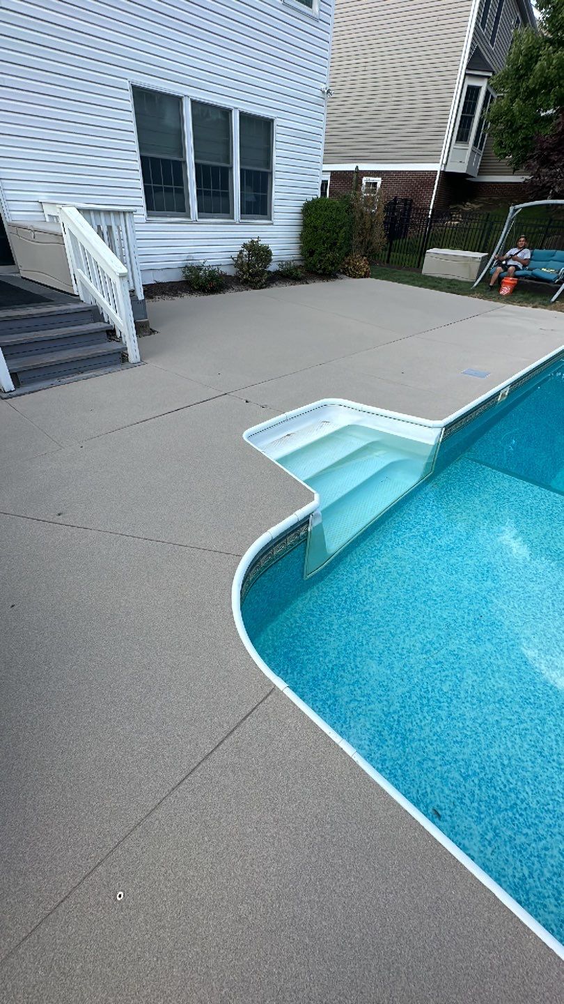 Pool Deck + Driveway + Garage Project in Venetia by Floors in a Day, Inc