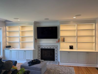 Custom Built-In Cabinetry with Bookshelves